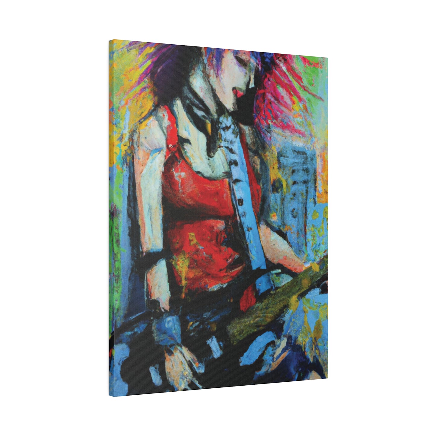 8424V - Rockstar Oil Painting Style Print | Poster | Home Decor | Wall Art | Music Art | Canvas