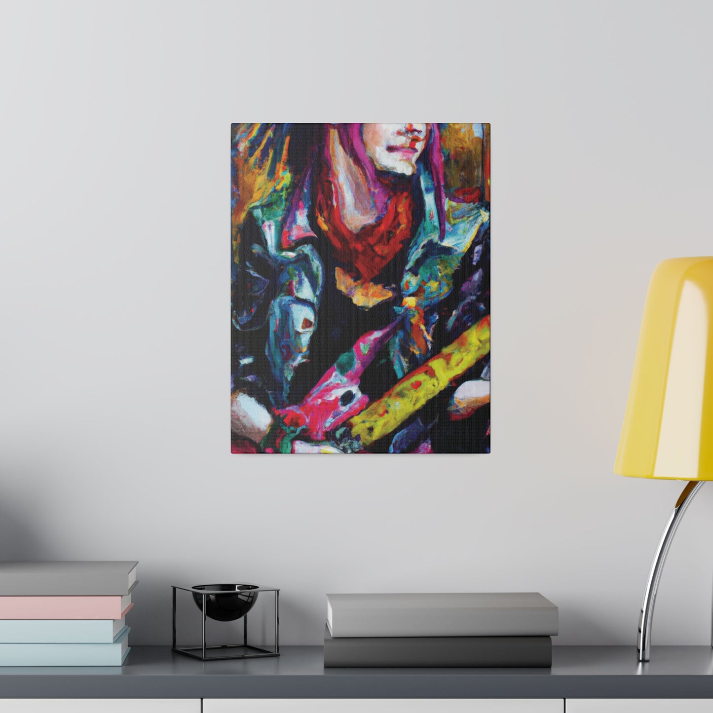 9128F - Rockstar Oil Painting Style Print | Poster | Home Decor | Wall Art | Music Art | Canvas