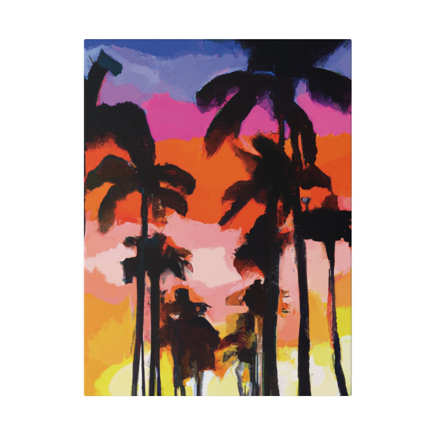 5857E - Miami Beach Sunset Painting Print | Miami | Beach | Sunset | Poster | Home Decor | Wall Art | Canvas