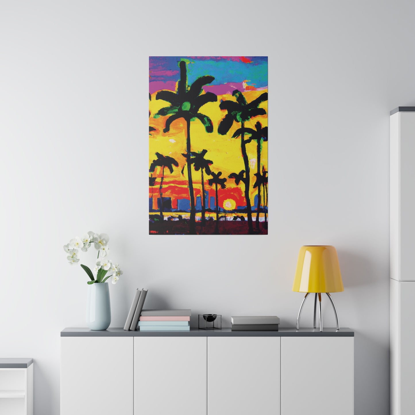 9497Z - Miami Beach Sunset Painting Print | Miami | Beach | Sunset | Poster | Home Decor | Wall Art | Canvas