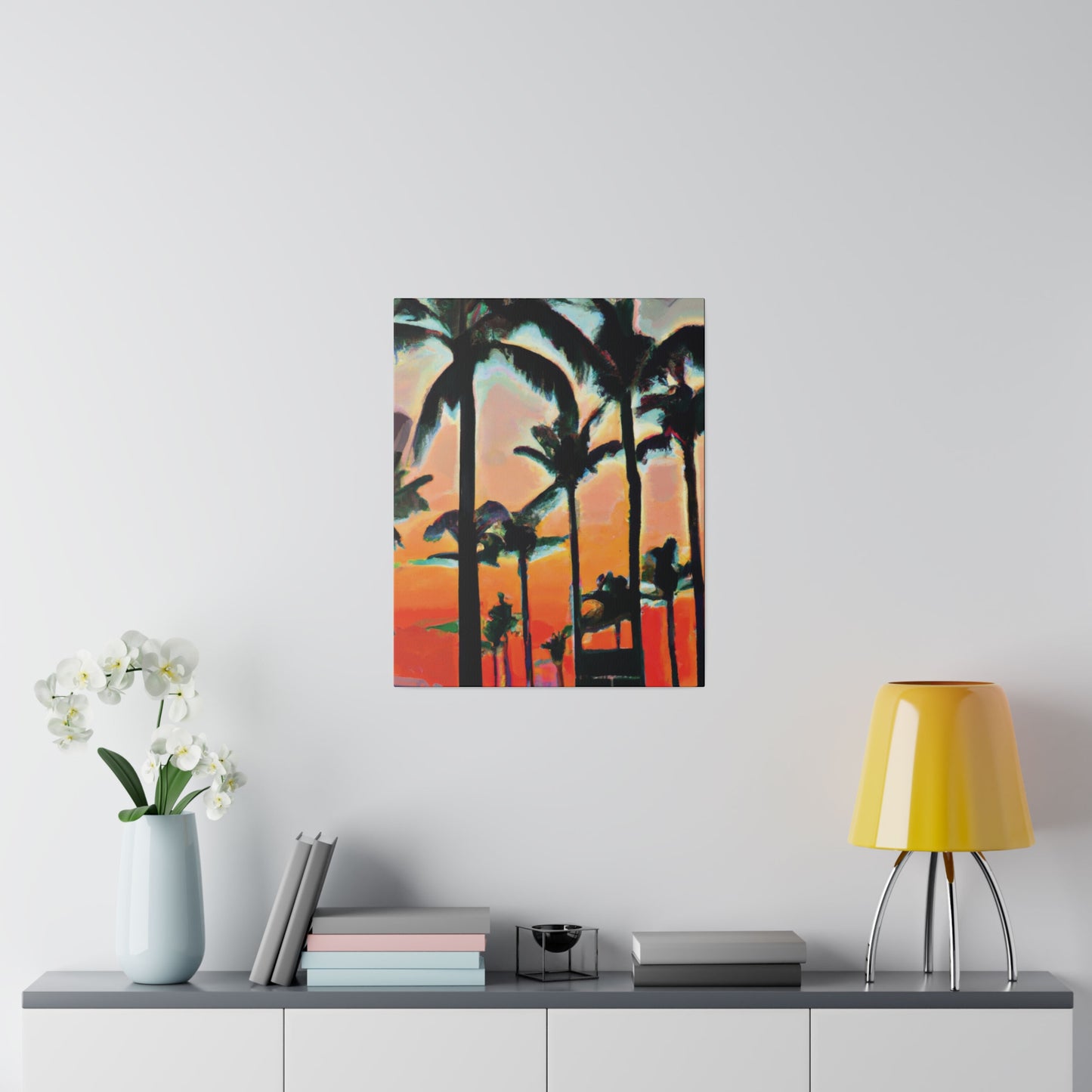 4891A - Miami Beach Sunset Painting Print | Miami | Beach | Sunset | Poster | Home Decor | Wall Art | Canvas