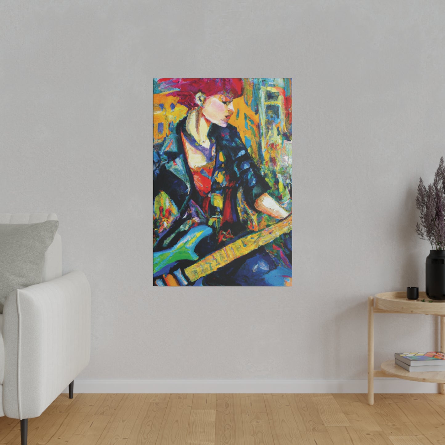 5192N - Rockstar Oil Painting Style Print | Poster | Home Decor | Wall Art | Music Art | Canvas