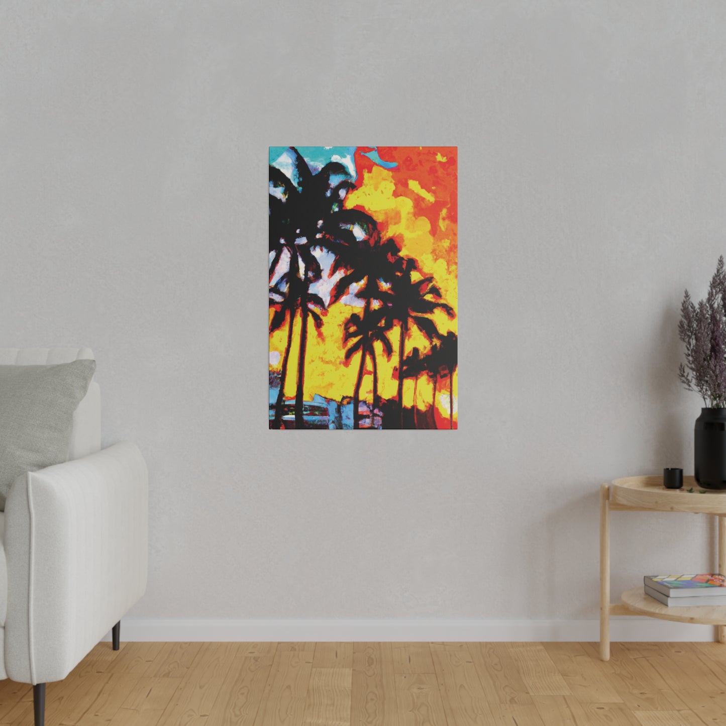 7248Q - Miami Beach Sunset Painting Print | Miami | Beach | Sunset | Poster | Home Decor | Wall Art | Canvas