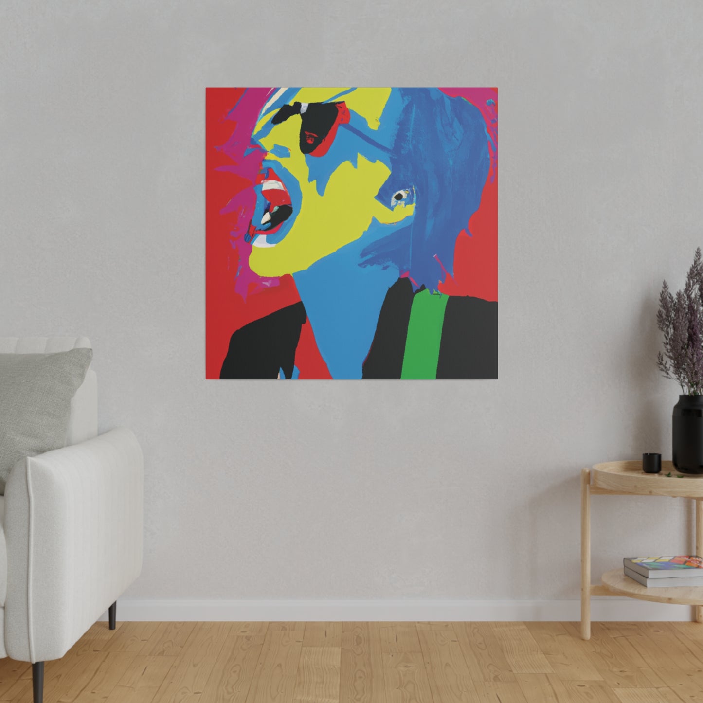 7805M - Rockstar Painting Print | Face | Abstract | Poster | Home Decor | Wall Art | Music Art | Canvas