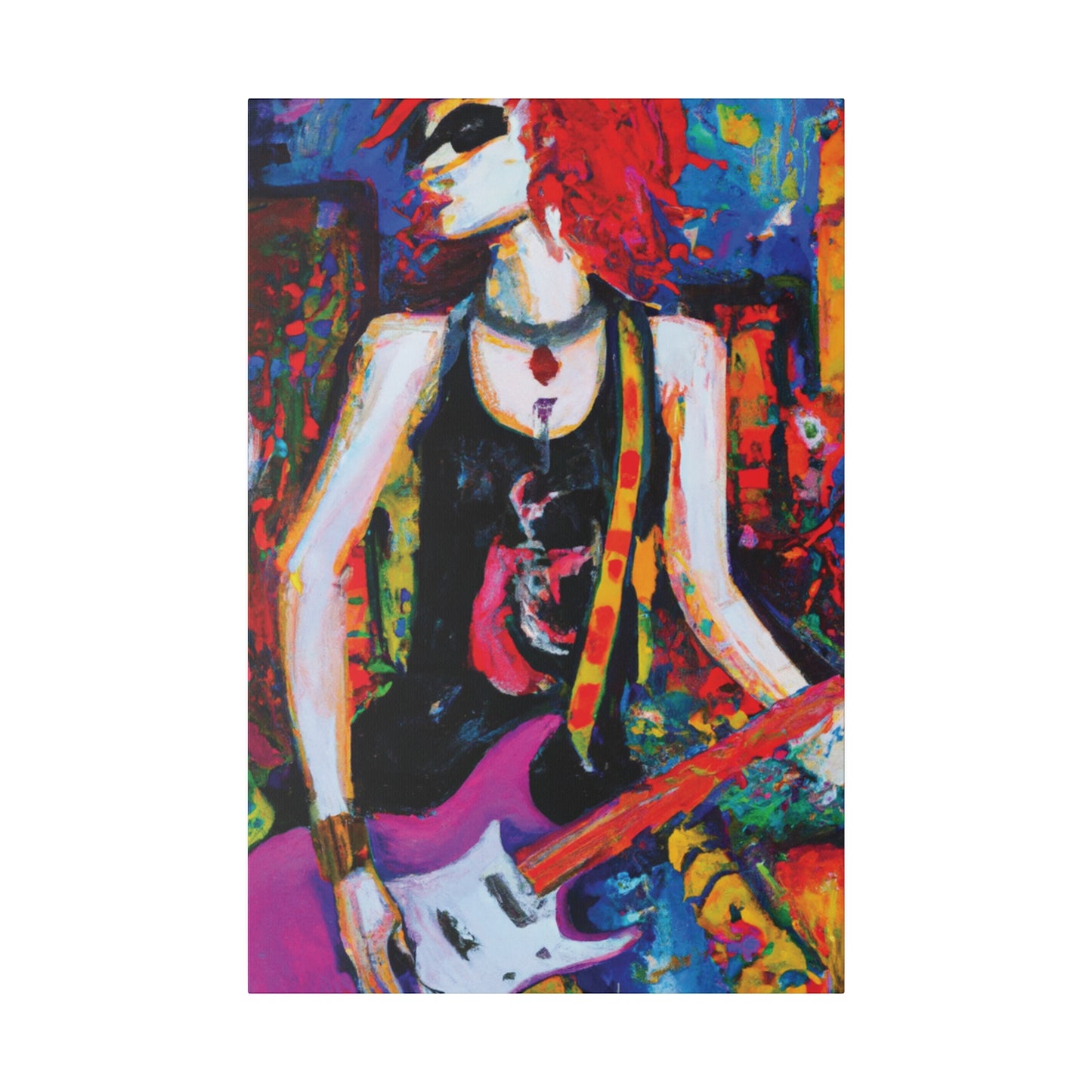 9648D - Rockstar Oil Painting Style Print | Poster | Home Decor | Wall Art | Music Art | Canvas