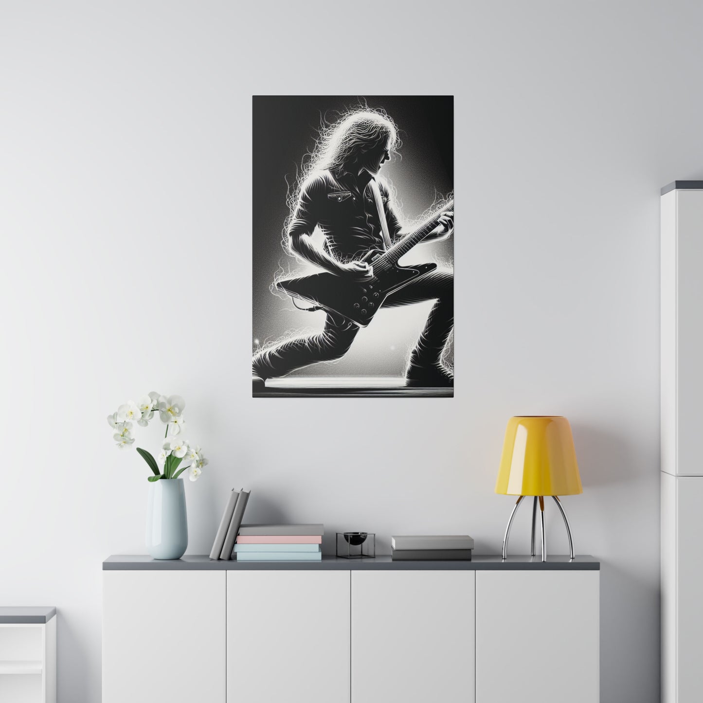 4987J - music art work, rockstar gifts, musician gift ideas, guitar art work, guitar artwork, guitar wall art canvas, playing guitar, decor