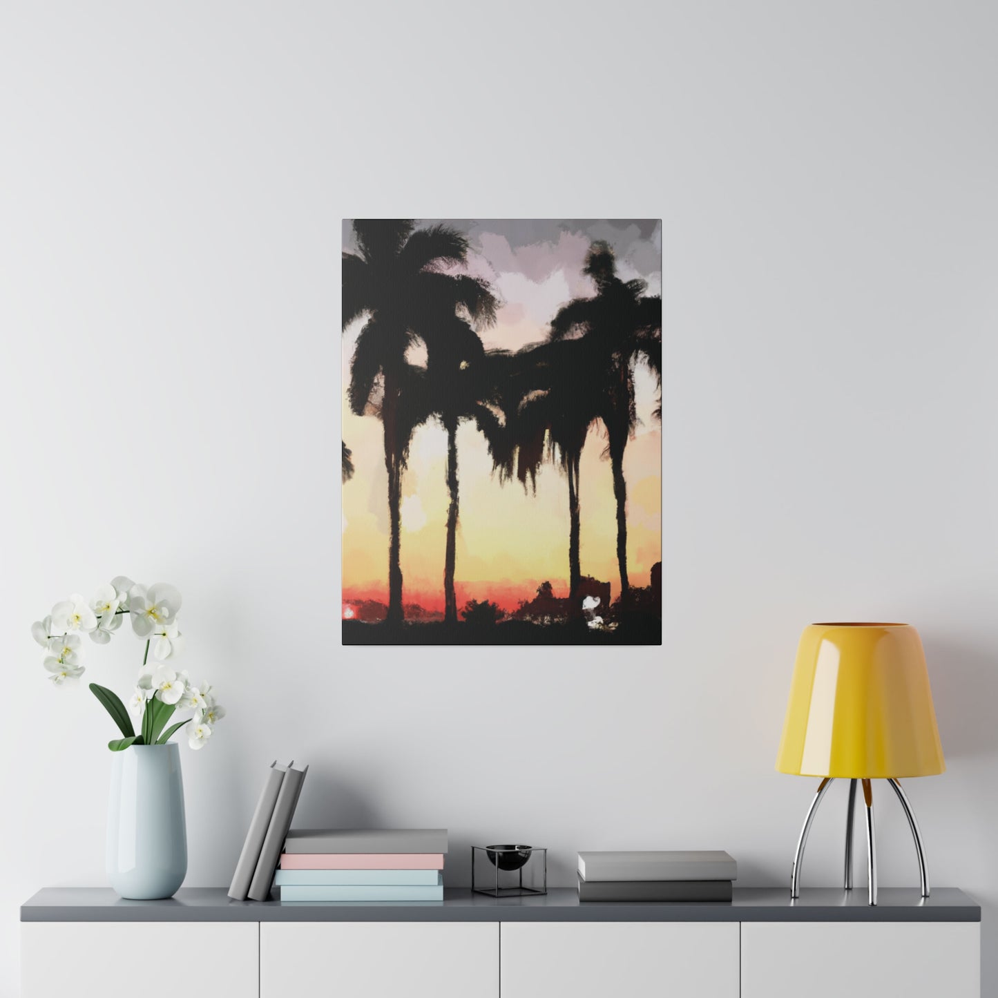 4763J - Miami Beach Sunset Painting Print | Miami | Beach | Sunset | Poster | Home Decor | Wall Art | Canvas