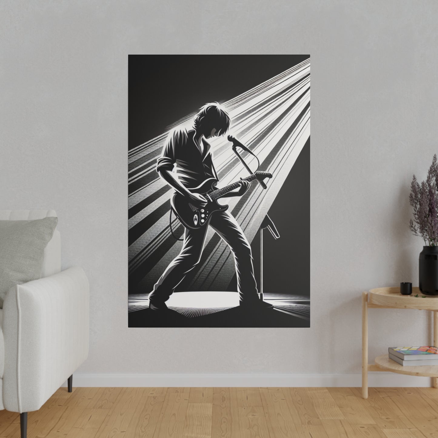 6832K - music art work, rockstar gifts, musician gift ideas, guitar art work, guitar artwork, guitar wall art canvas, playing guitar, decor