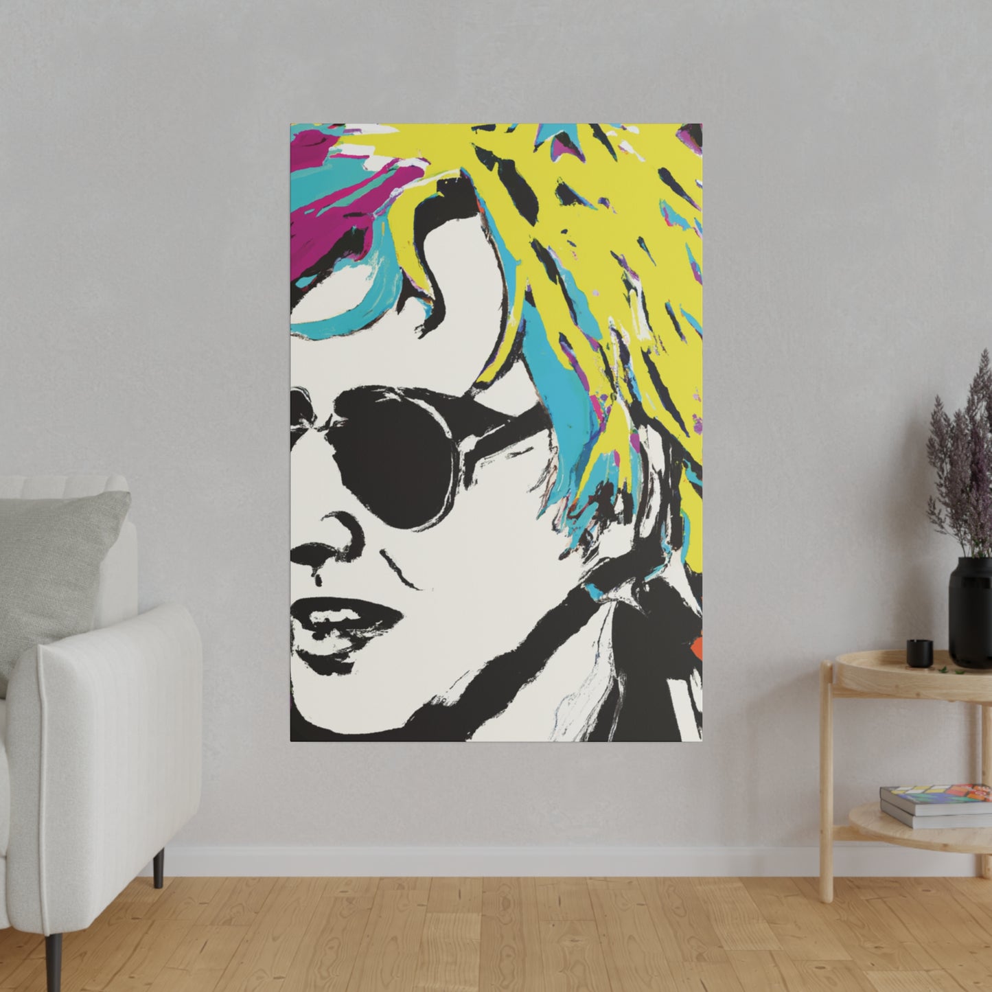 3921R - Rockstar Painting Print | Face | Abstract | Poster | Home Decor | Wall Art | Music Art | Canvas