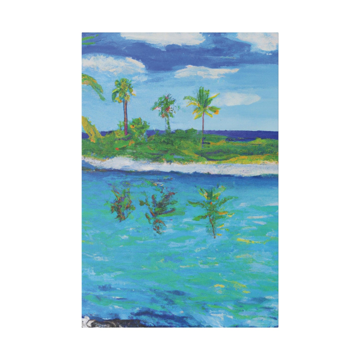 7382P - Bahamas Ocean Painting Print | Bahamas | Ocean | Beach | Poster | Home Decor | Wall Art | Canvas