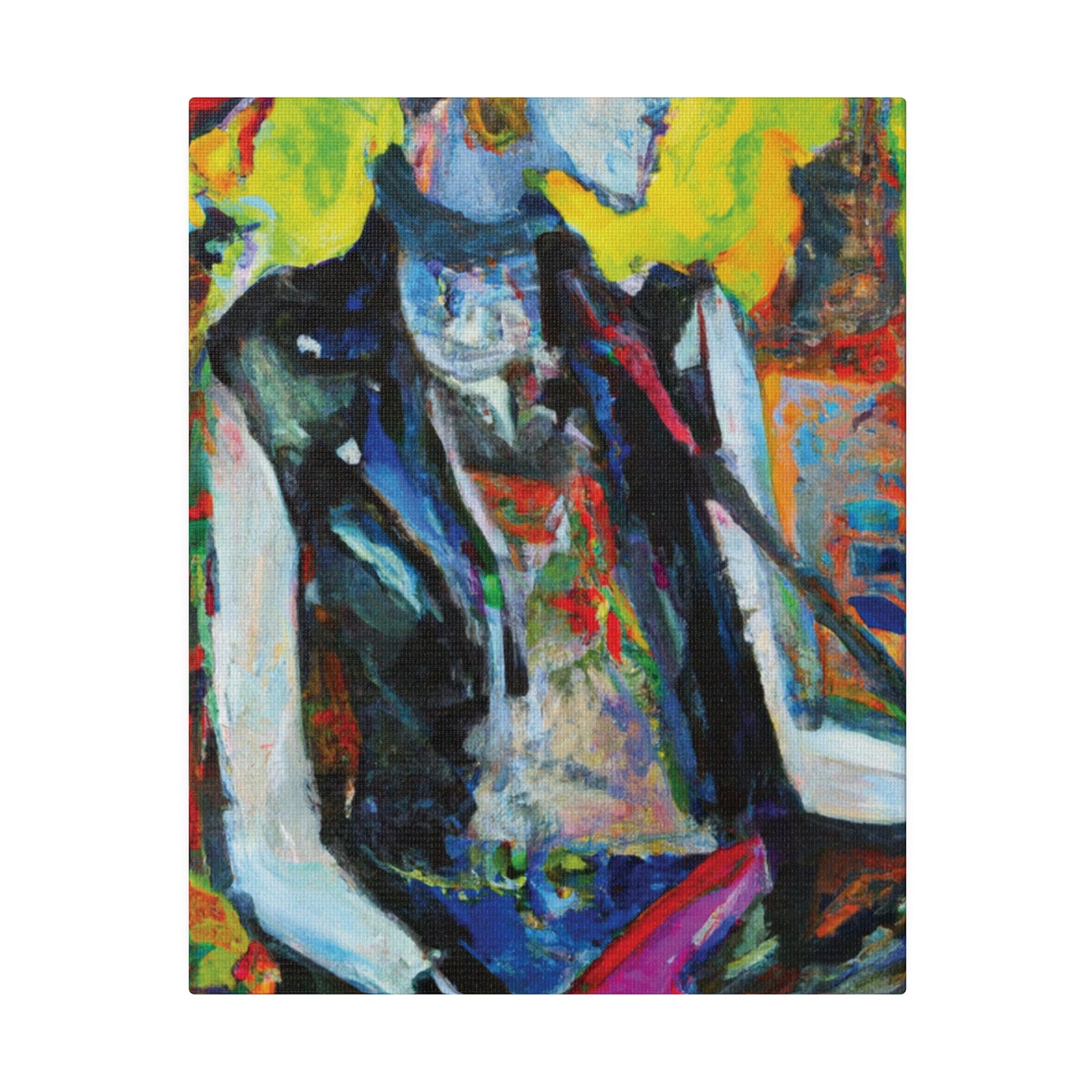 7349W - Rockstar Oil Painting Style Print | Poster | Home Decor | Wall Art | Music Art | Canvas