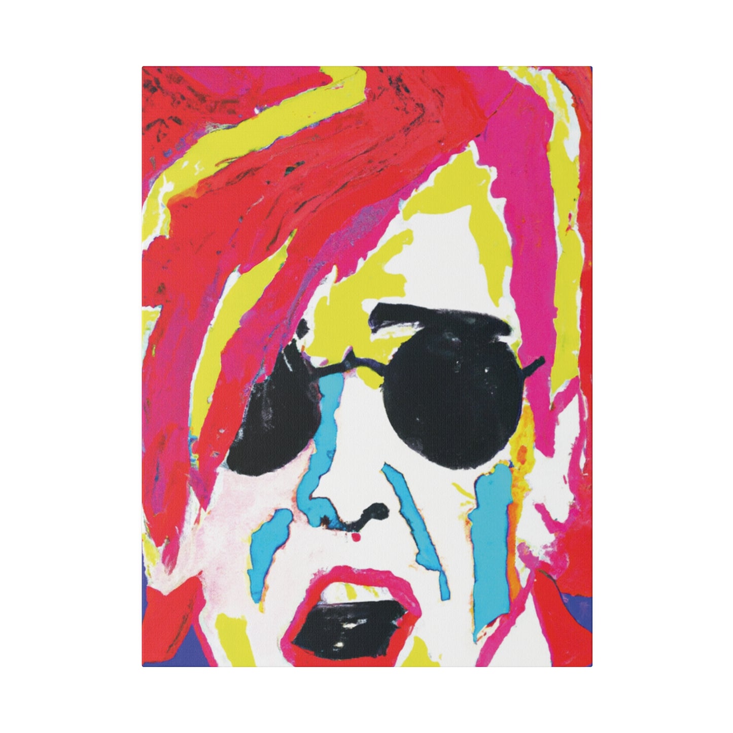 5397K - Rockstar Painting Print | Face | Abstract | Poster | Home Decor | Wall Art | Music Art | Canvas