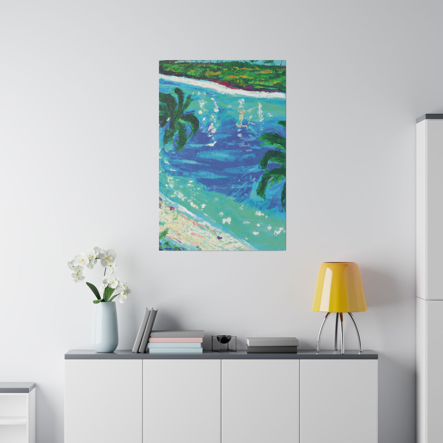 5495D - Bahamas Ocean Painting Print | Bahamas | Ocean | Beach | Poster | Home Decor | Wall Art | Canvas