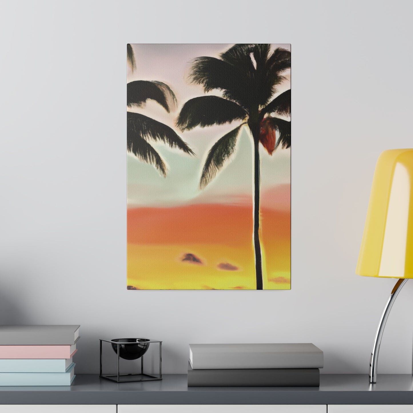 8646K - Miami Beach Sunset Painting Print | Miami | Beach | Sunset | Poster | Home Decor | Wall Art | Canvas