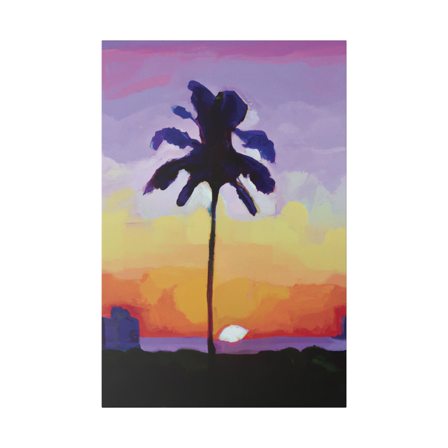 8495G - Miami Beach Sunset Painting Print | Miami | Beach | Sunset | Poster | Home Decor | Wall Art | Canvas