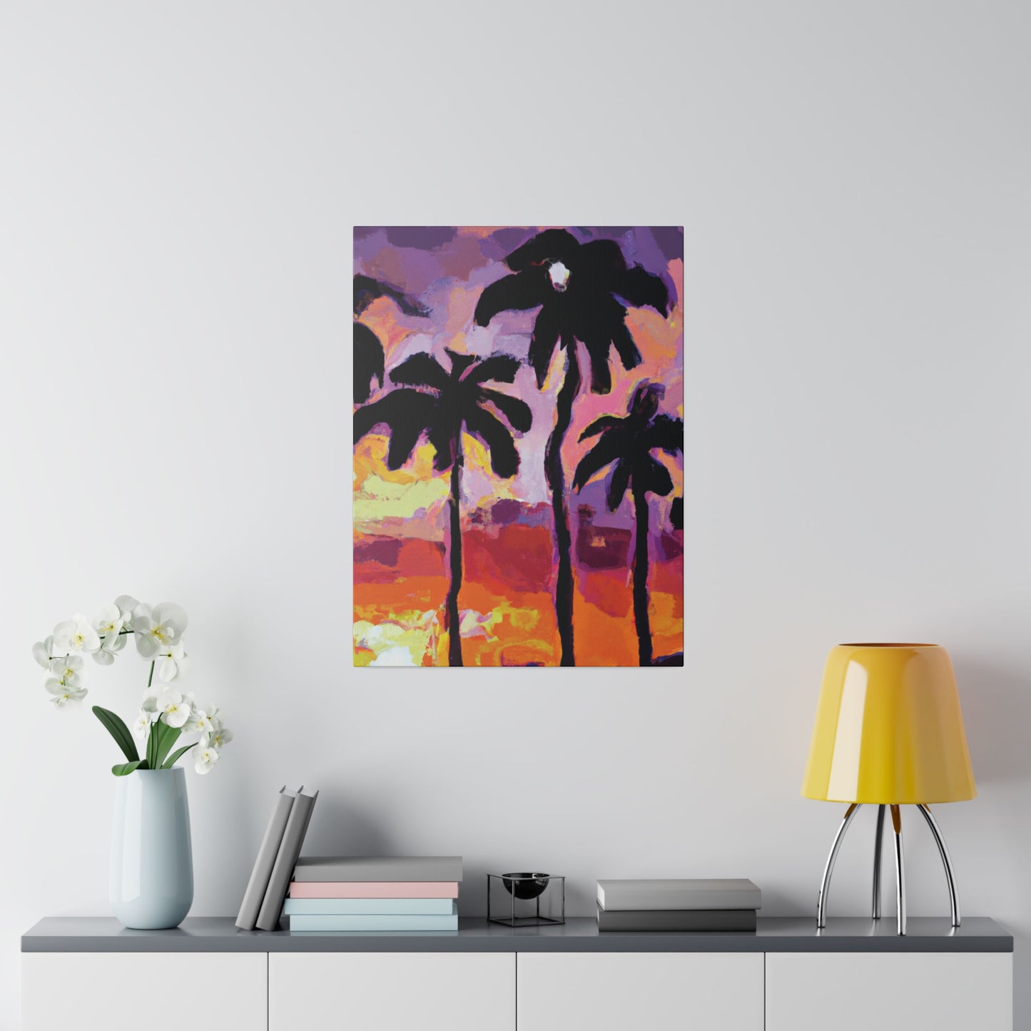 7449F - Miami Beach Sunset Painting Print | Miami | Beach | Sunset | Poster | Home Decor | Wall Art | Canvas