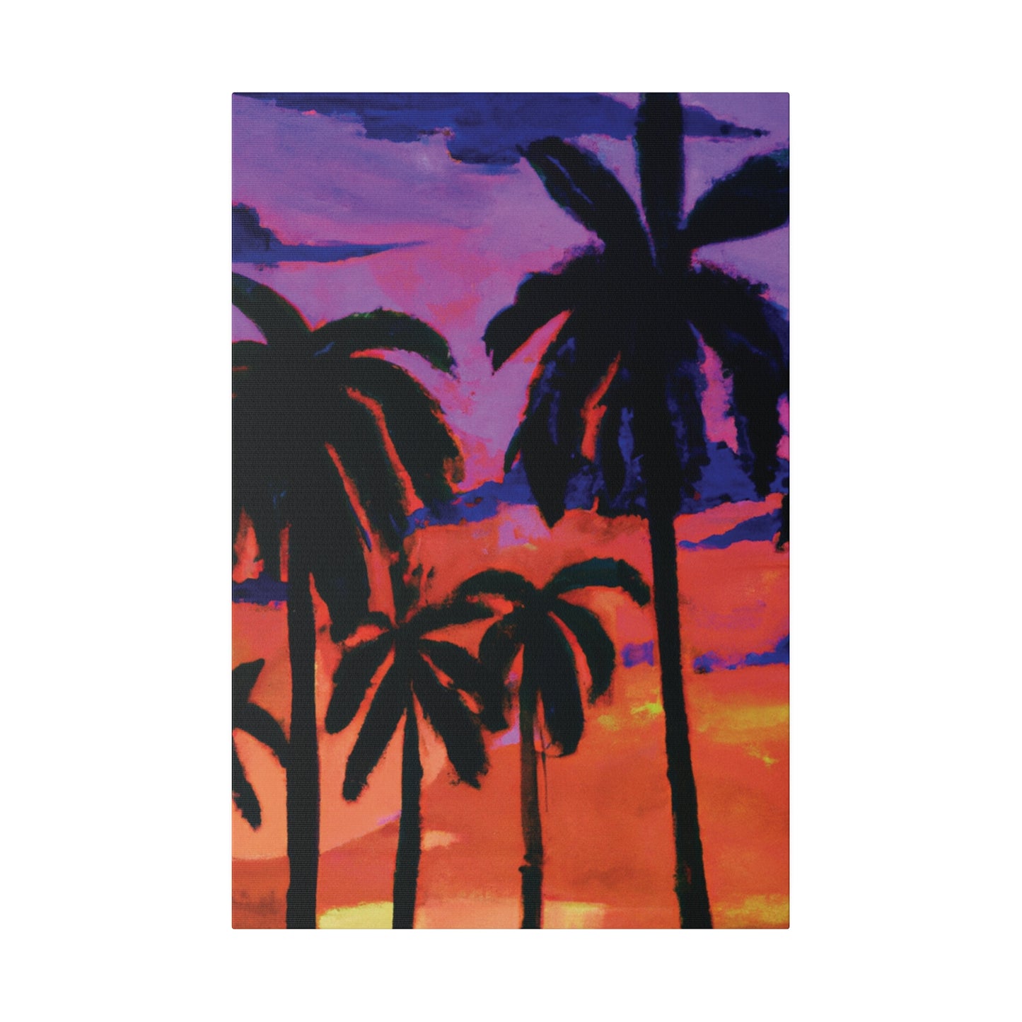 8314G - Miami Beach Sunset Painting Print | Miami | Beach | Sunset | Poster | Home Decor | Wall Art | Canvas