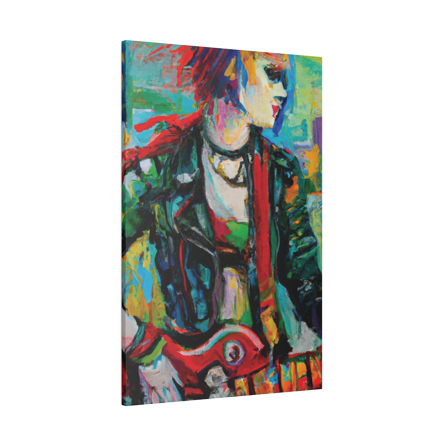 7245X - Rockstar Oil Painting Style Print | Poster | Home Decor | Wall Art | Music Art | Canvas