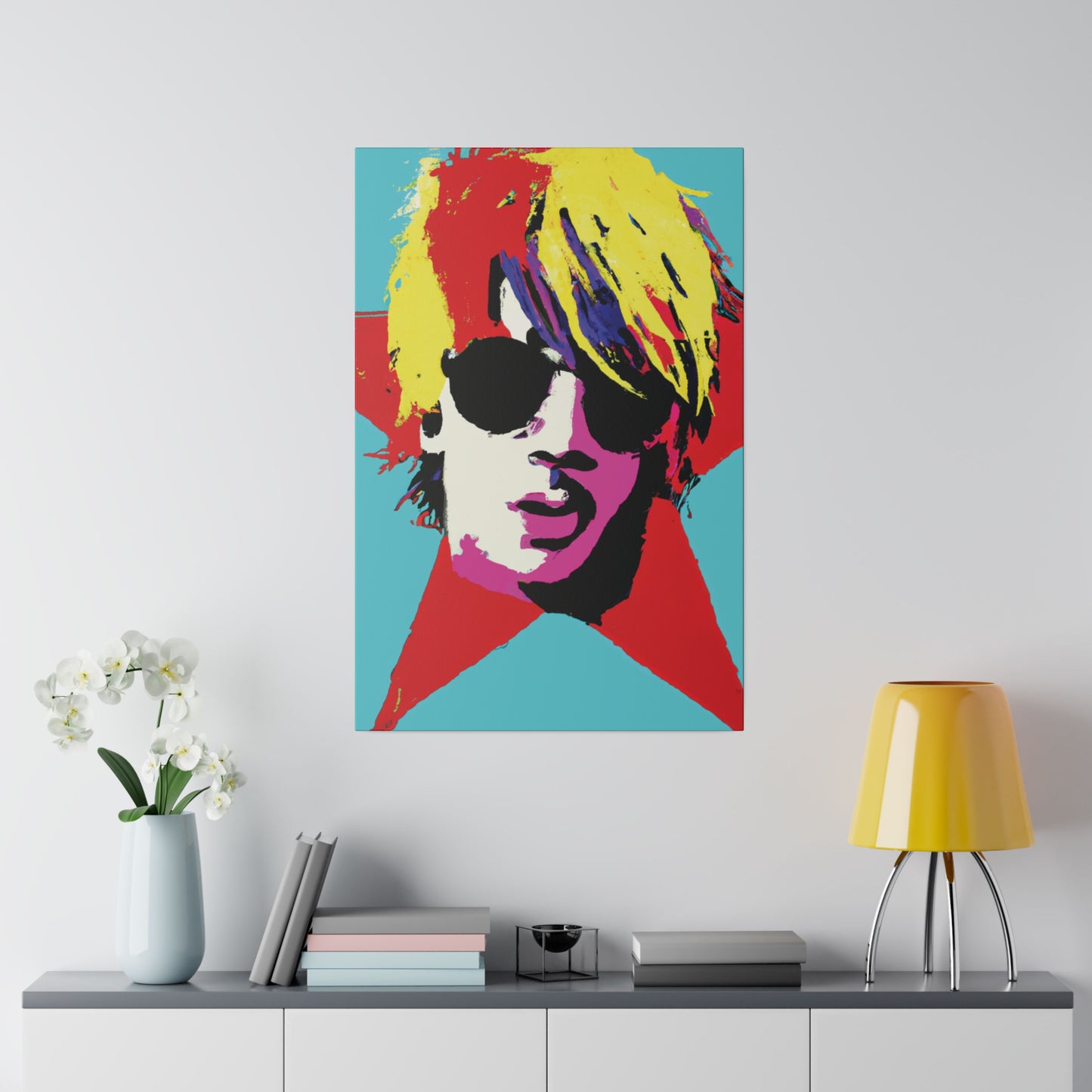 7442Q - Rockstar Painting Print | Face | Abstract | Poster | Home Decor | Wall Art | Music Art | Canvas