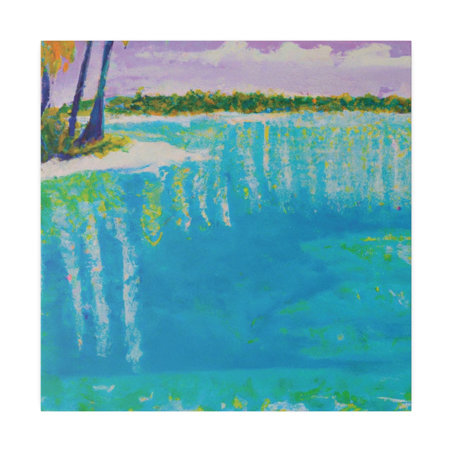 4568K - Bahamas Ocean Painting Print | Bahamas | Ocean | Beach | Poster | Home Decor | Wall Art | Canvas