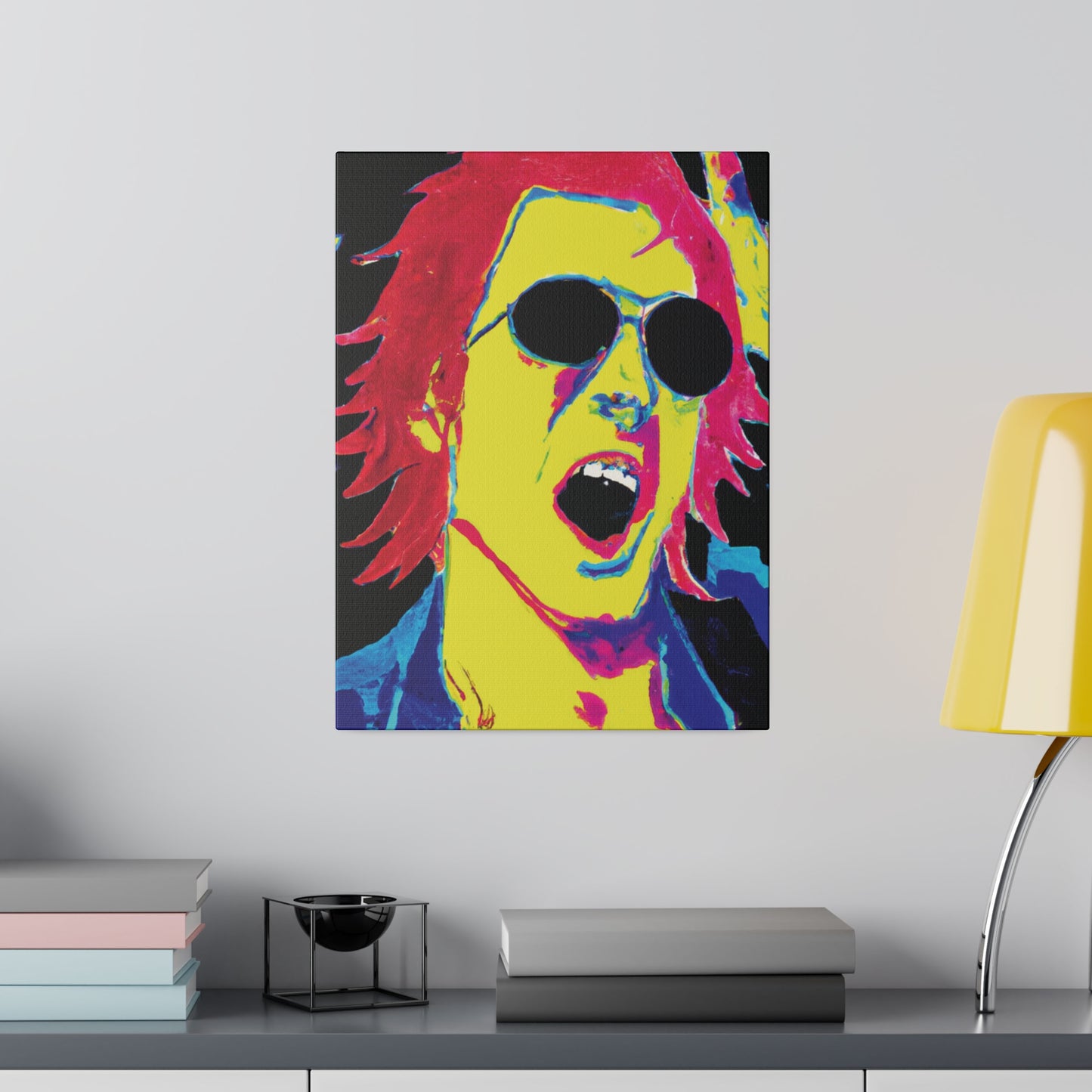 3158P - Rockstar Painting Print | Face | Abstract | Poster | Home Decor | Wall Art | Music Art | Canvas