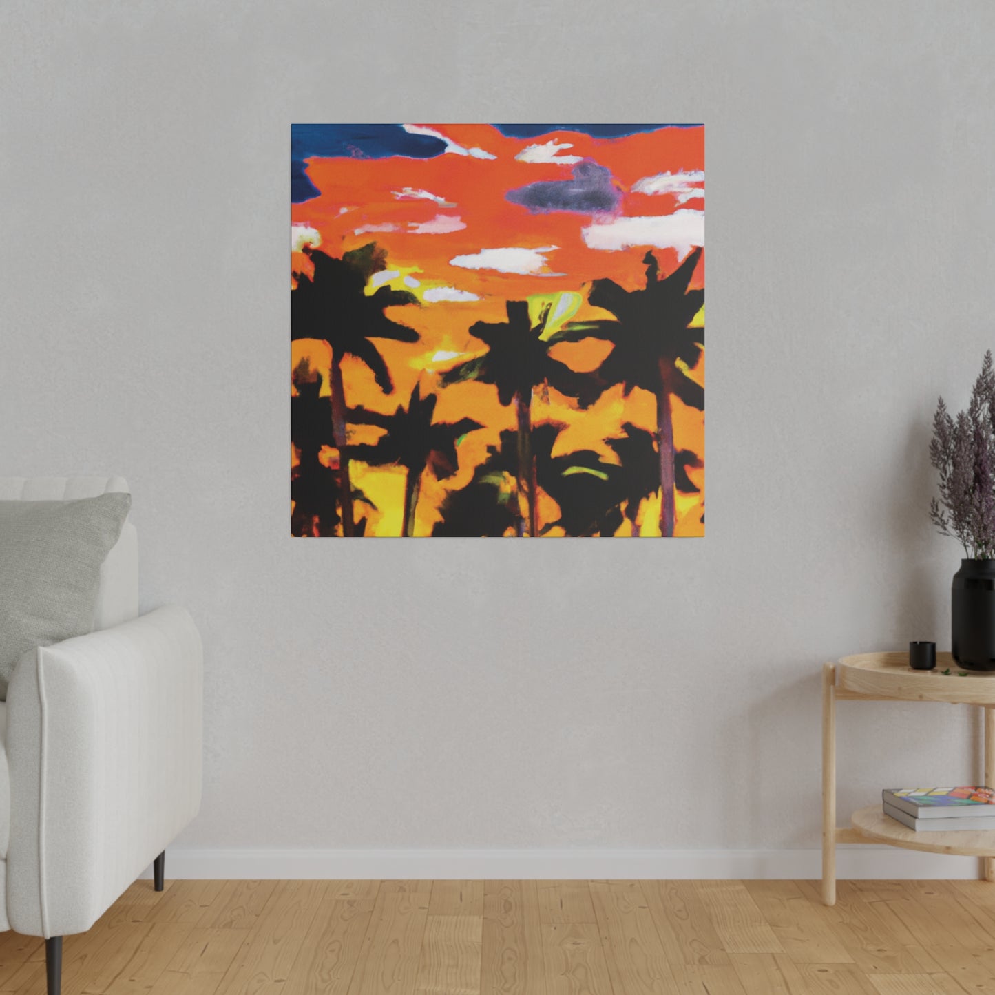 8206A - Miami Beach Sunset Painting Print | Miami | Beach | Sunset | Poster | Home Decor | Wall Art | Canvas