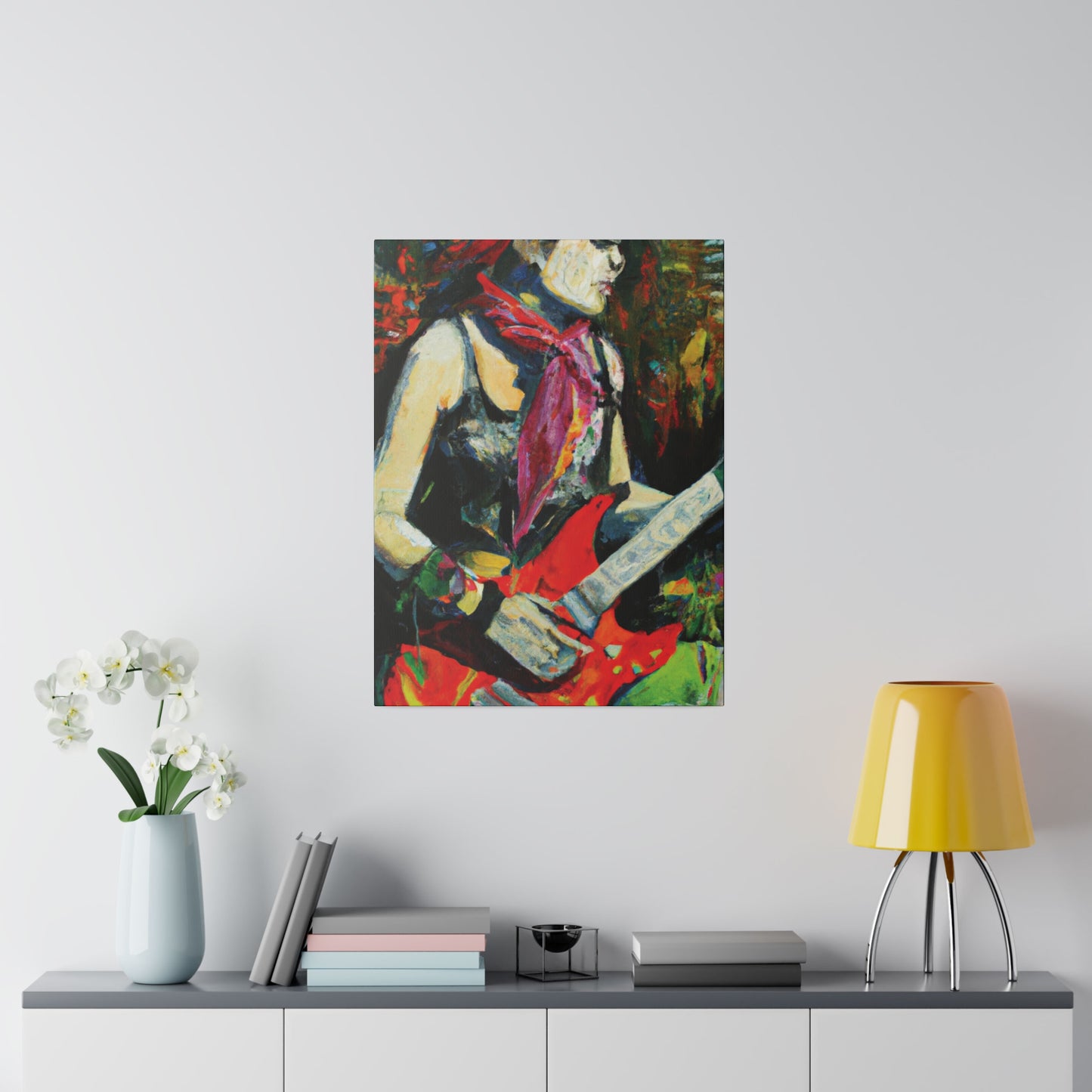 7203Q - Rockstar Oil Painting Style Print | Poster | Home Decor | Wall Art | Music Art | Canvas