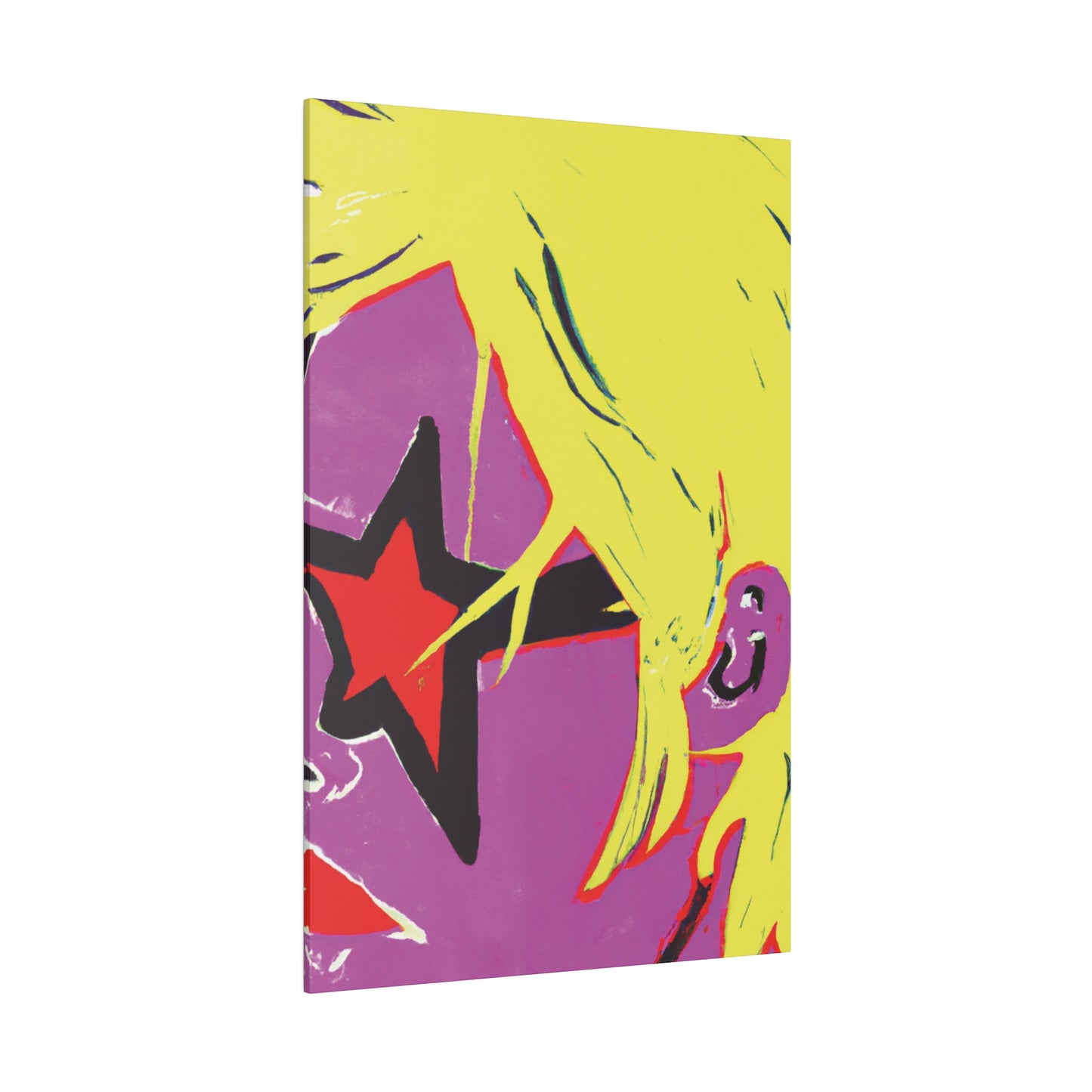 938K - Rockstar Painting Print | Face | Abstract | Poster | Home Decor | Wall Art | Music Art | Canvas