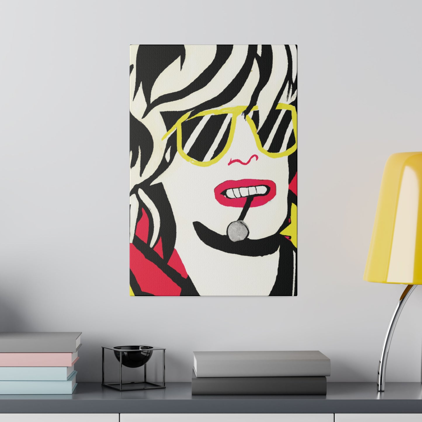 7456P - Rockstar Painting Print | Face | Abstract | Poster | Home Decor | Wall Art | Music Art | Canvas