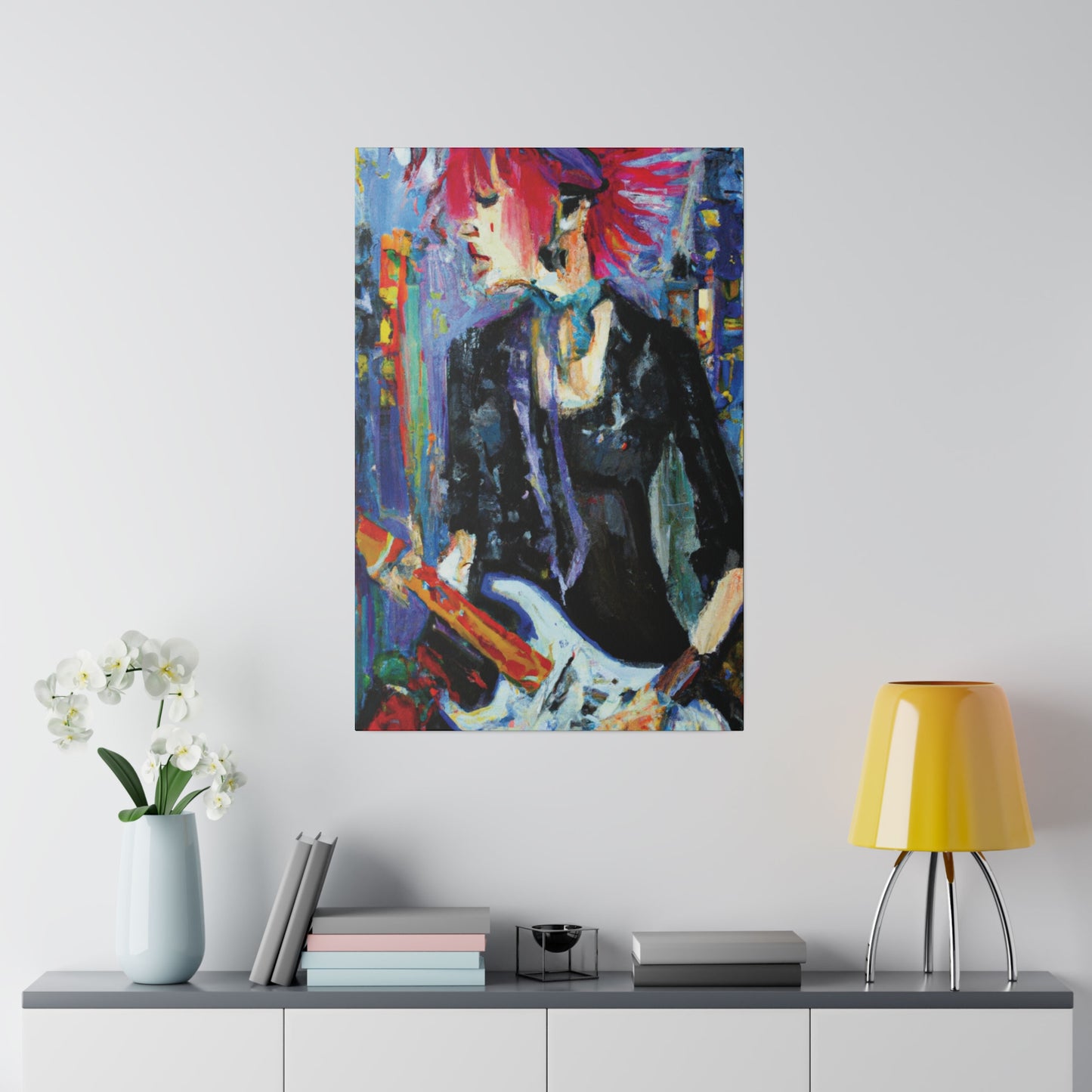 2491T - Rockstar Oil Painting Style Print | Poster | Home Decor | Wall Art | Music Art | Canvas