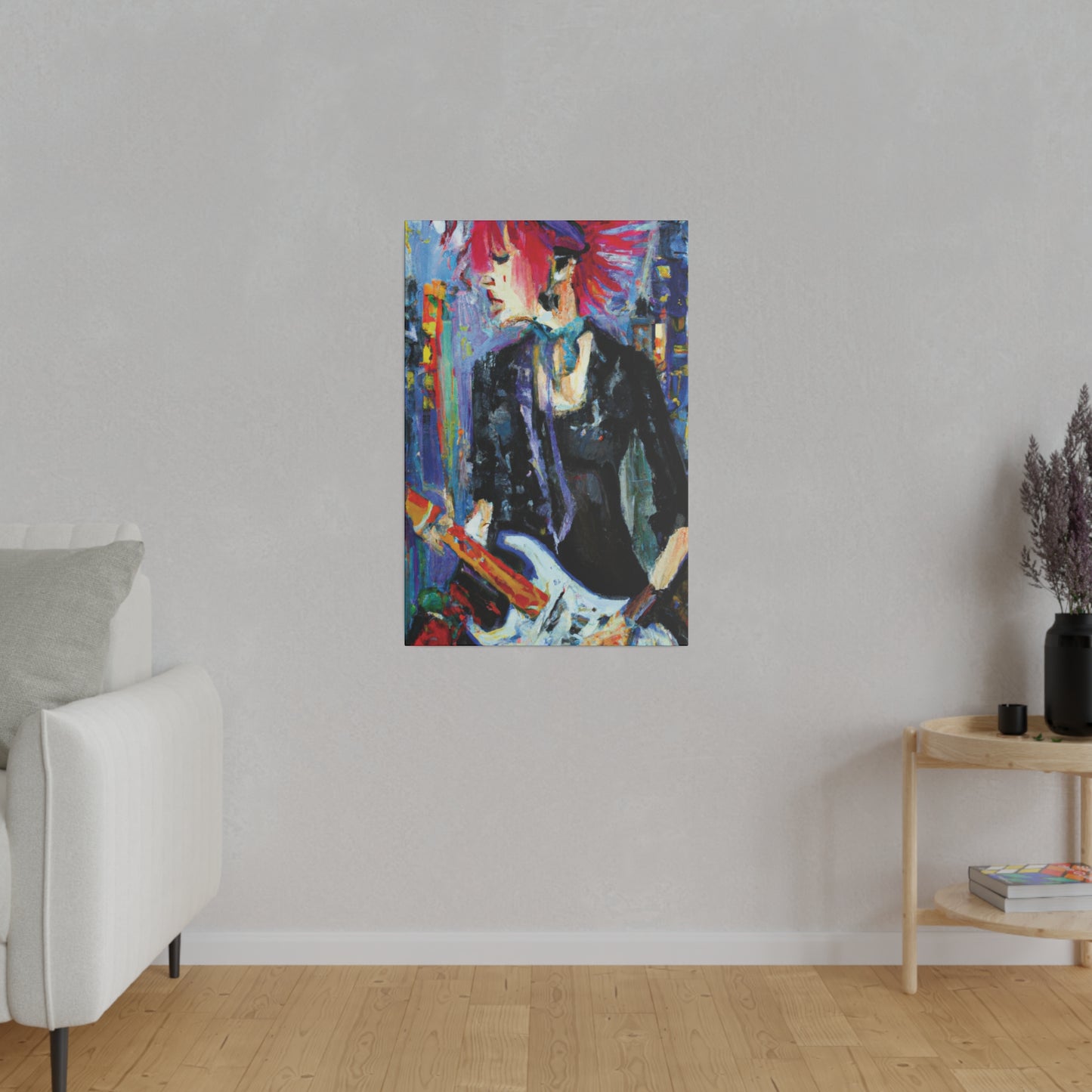 2491T - Rockstar Oil Painting Style Print | Poster | Home Decor | Wall Art | Music Art | Canvas