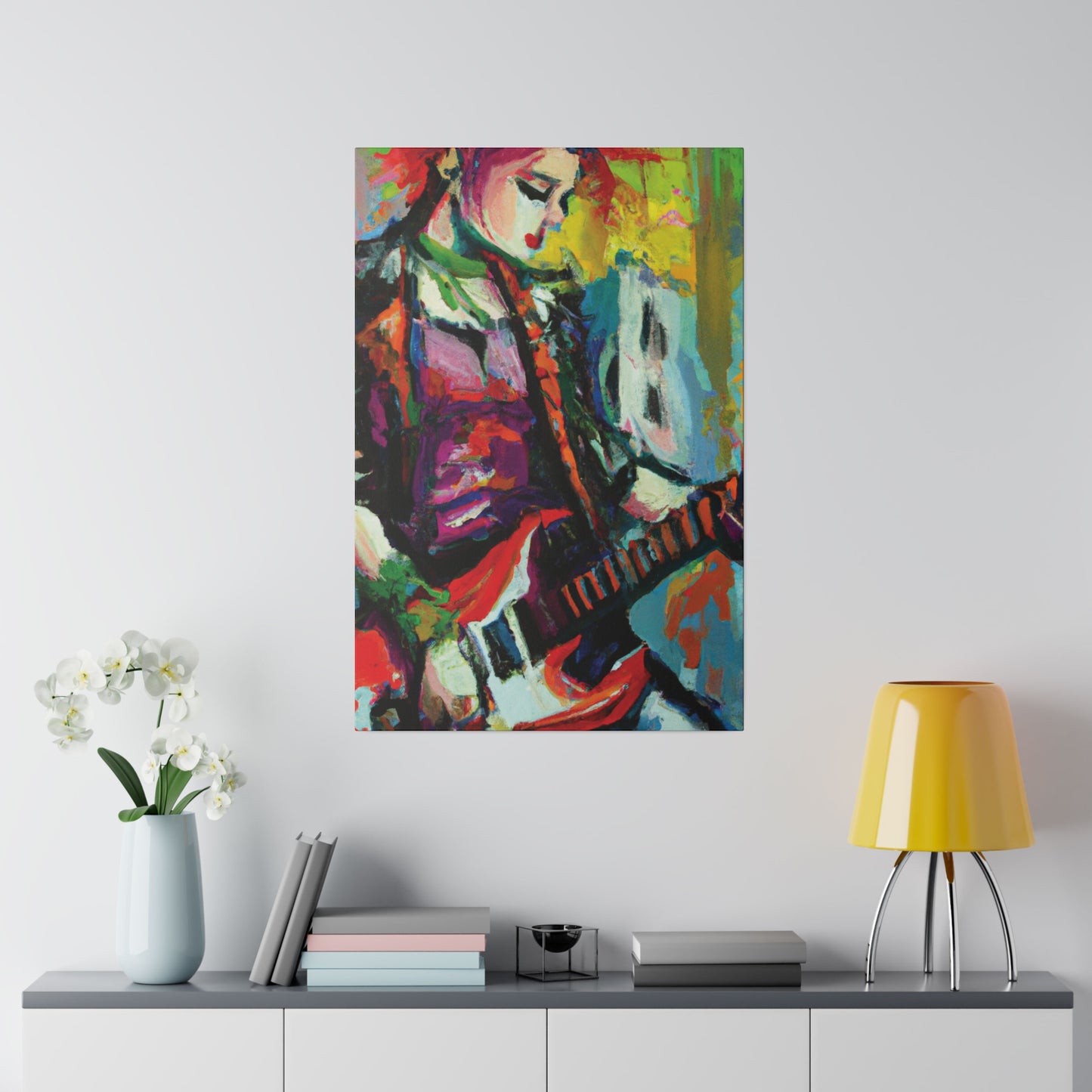 2671G - Rockstar Oil Painting Style Print | Poster | Home Decor | Wall Art | Music Art | Canvas