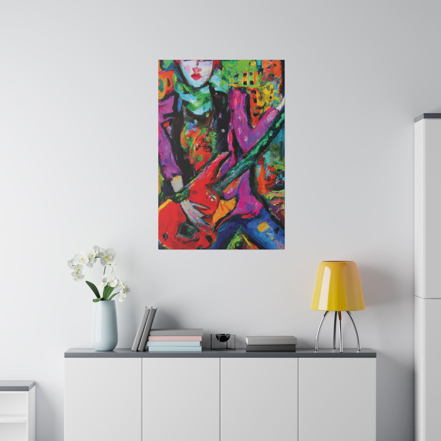 3861D - Rockstar Oil Painting Style Print | Poster | Home Decor | Wall Art | Music Art | Canvas
