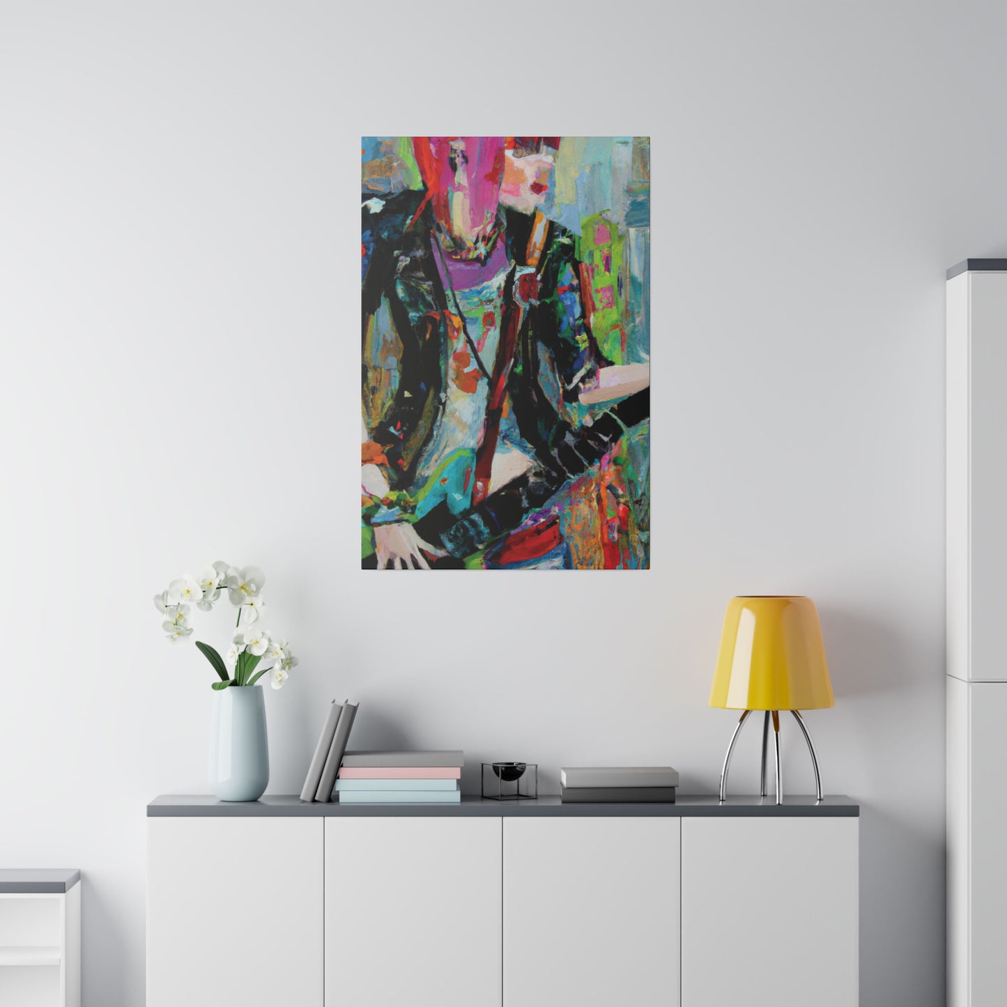 745O - Rockstar Oil Painting Style Print | Poster | Home Decor | Wall Art | Music Art | Canvas