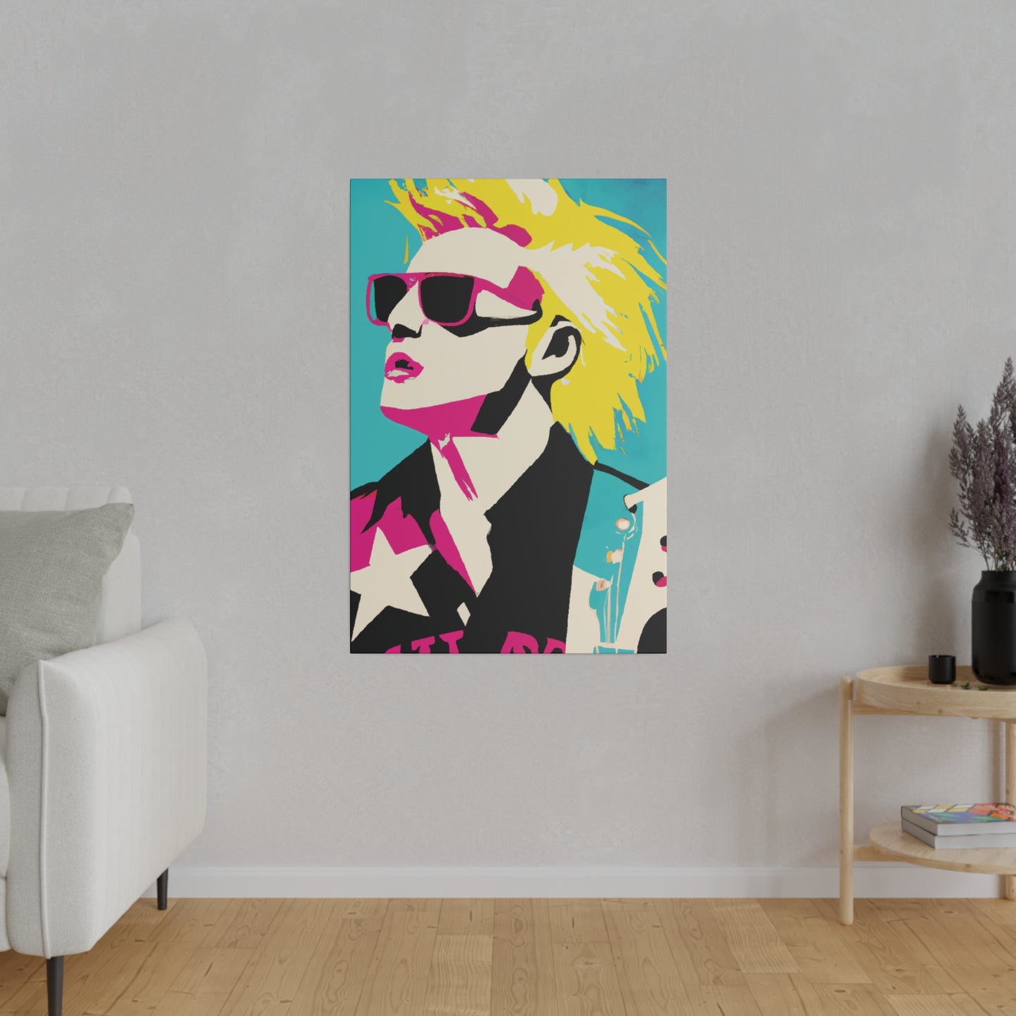 7309X - Rockstar Painting Print | Face | Abstract | Poster | Home Decor | Wall Art | Music Art | Canvas