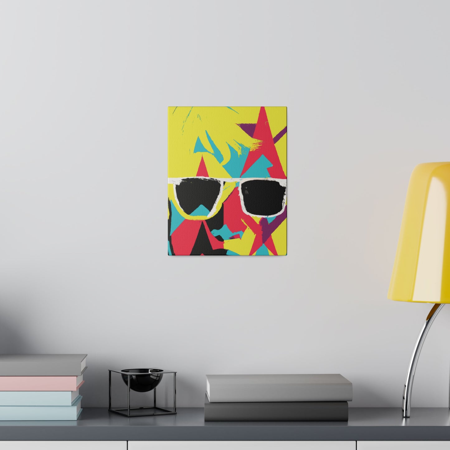 8383B - Rockstar Painting Print | Face | Abstract | Poster | Home Decor | Wall Art | Music Art | Canvas