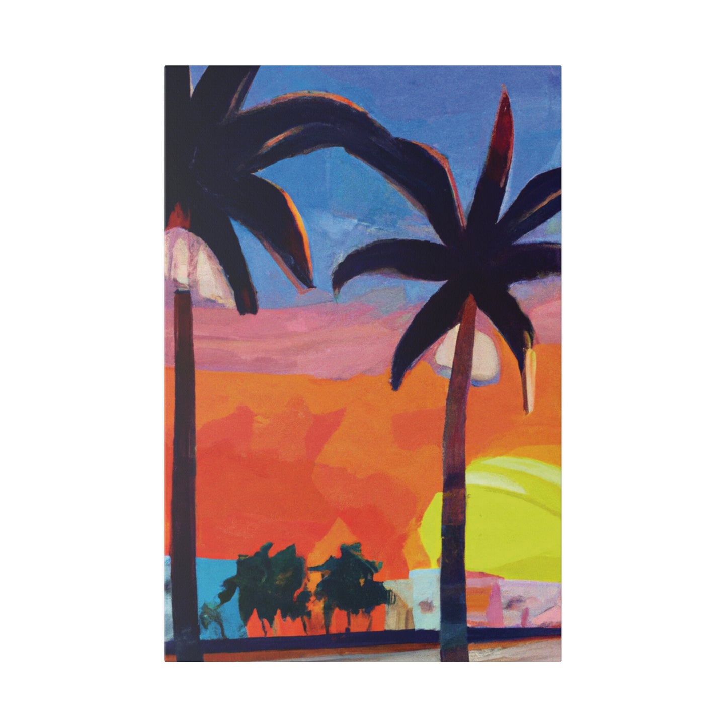 7368X - Miami Beach Sunset Painting Print | Miami | Beach | Sunset | Poster | Home Decor | Wall Art | Canvas