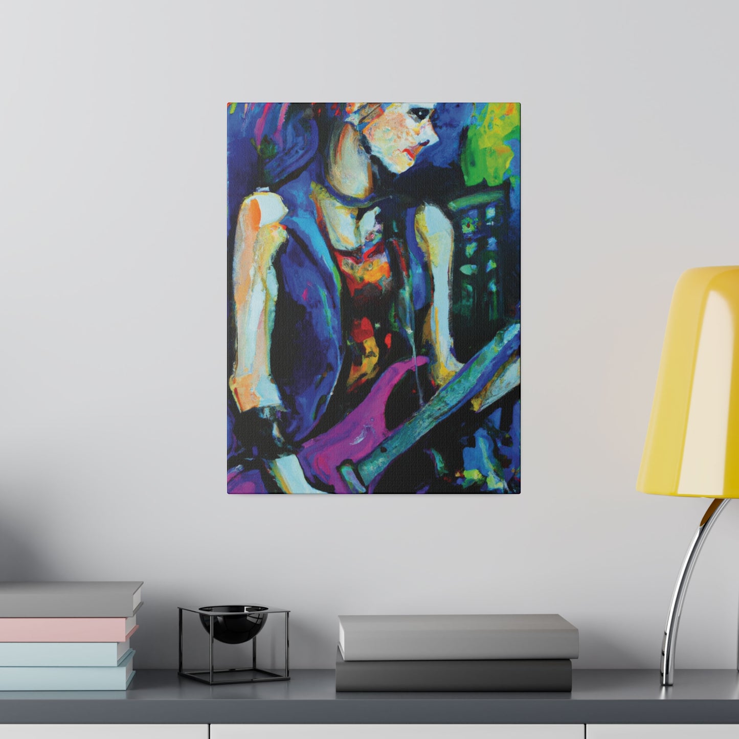 4374G - Rockstar Oil Painting Style Print | Poster | Home Decor | Wall Art | Music Art | Canvas