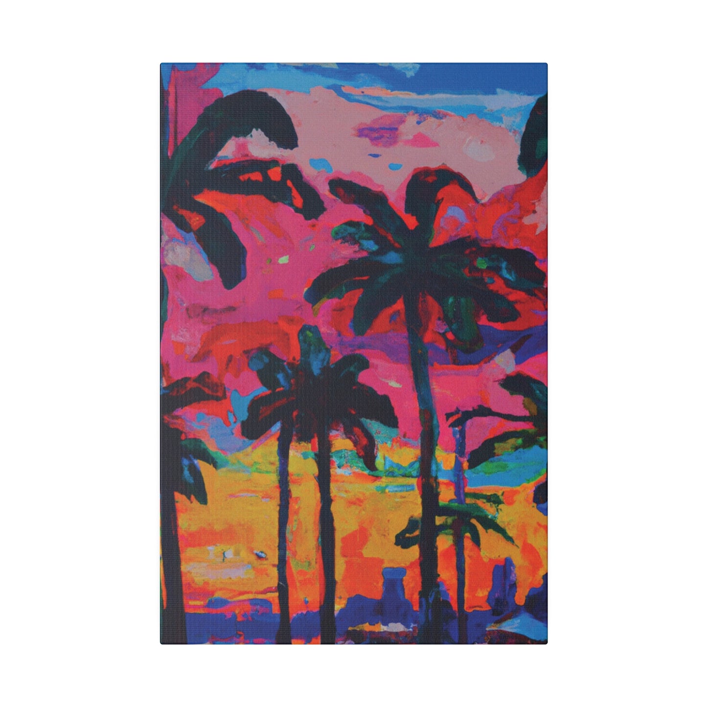 2821A - Miami Beach Sunset Painting Print | Miami | Beach | Sunset | Poster | Home Decor | Wall Art | Canvas