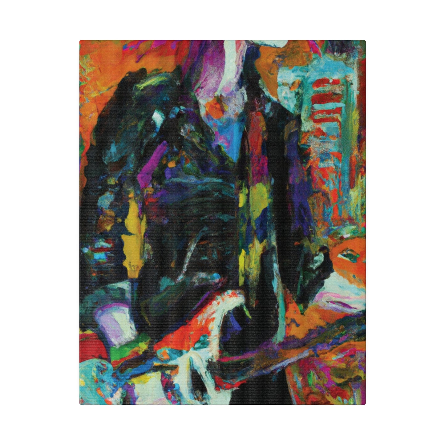 8673Z - Rockstar Oil Painting Style Print | Poster | Home Decor | Wall Art | Music Art | Canvas