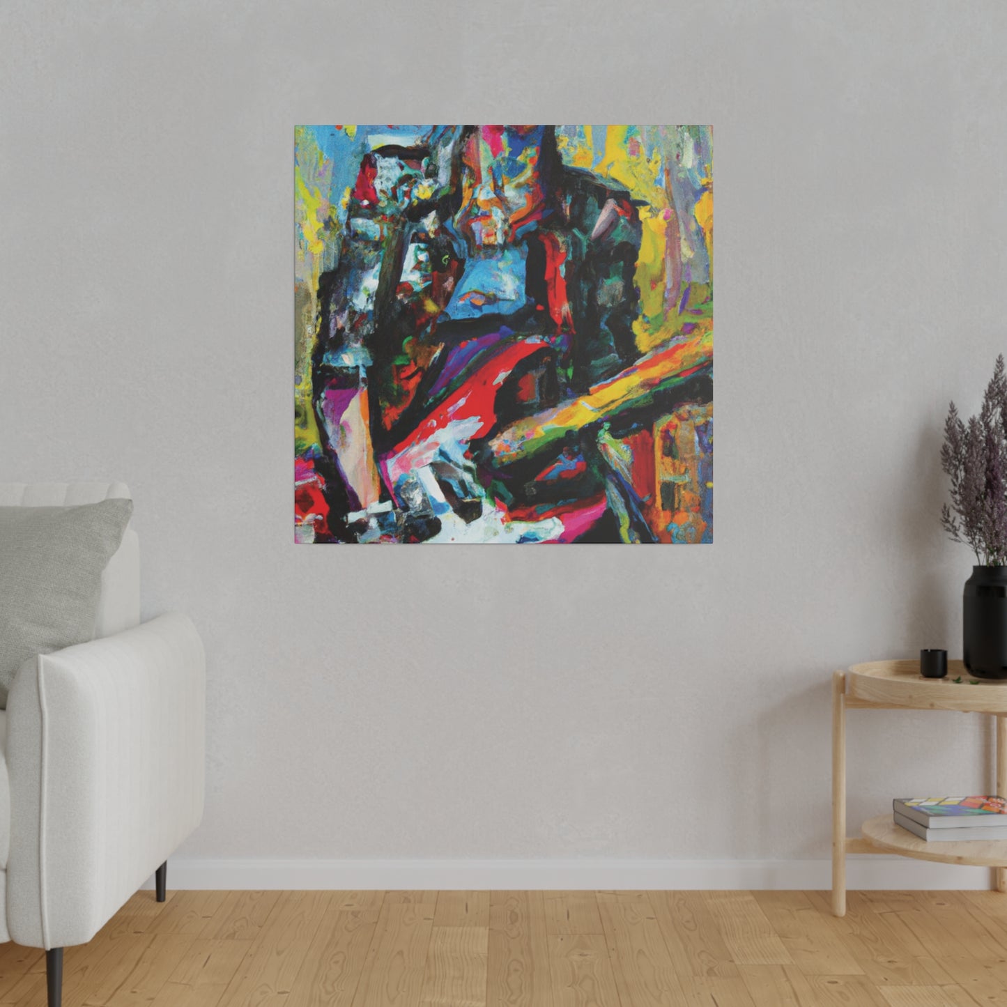 9010O - Rockstar Oil Painting Style Print | Poster | Home Decor | Wall Art | Music Art | Canvas