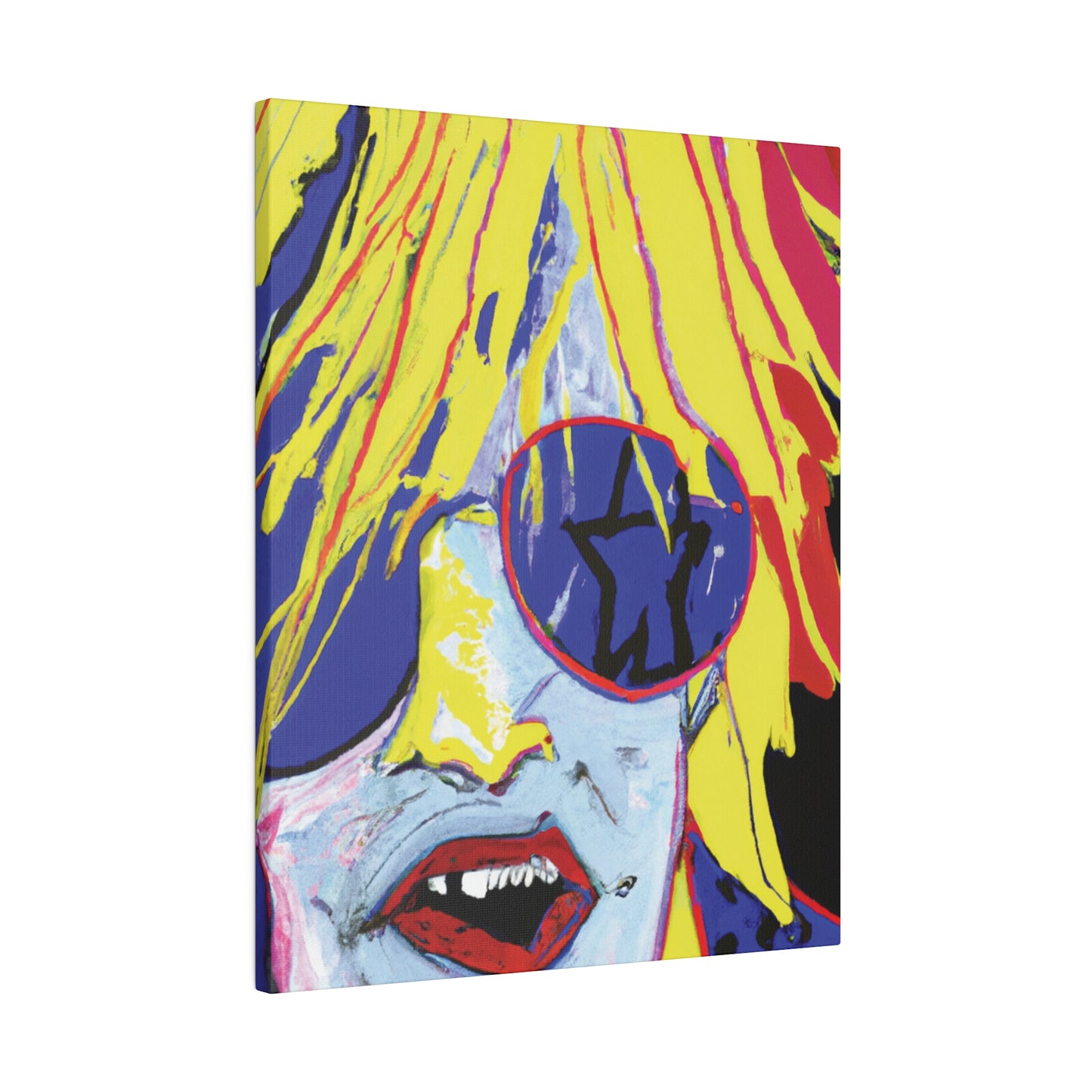 8742G - Rockstar Painting Print | Face | Abstract | Poster | Home Decor | Wall Art | Music Art | Canvas