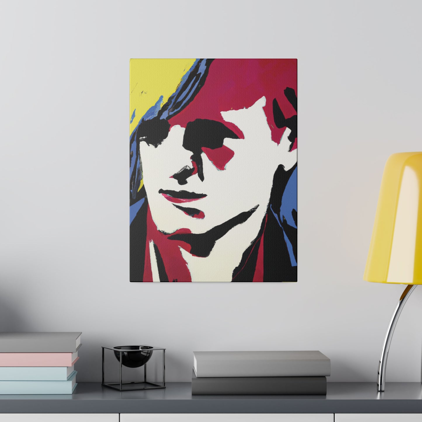 8246E - Rockstar Painting Print | Face | Abstract | Poster | Home Decor | Wall Art | Music Art | Canvas