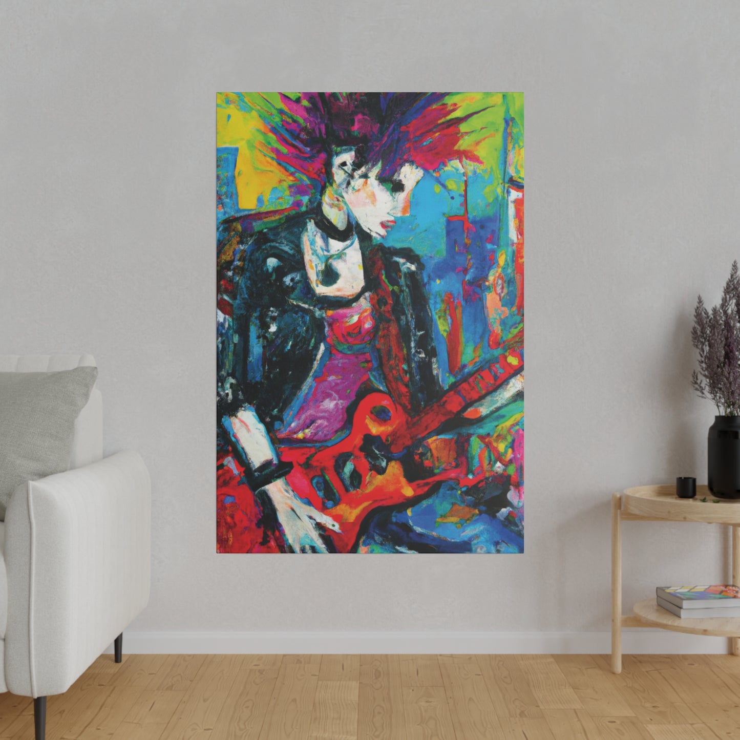 9051F - Rockstar Oil Painting Style Print | Poster | Home Decor | Wall Art | Music Art | Canvas