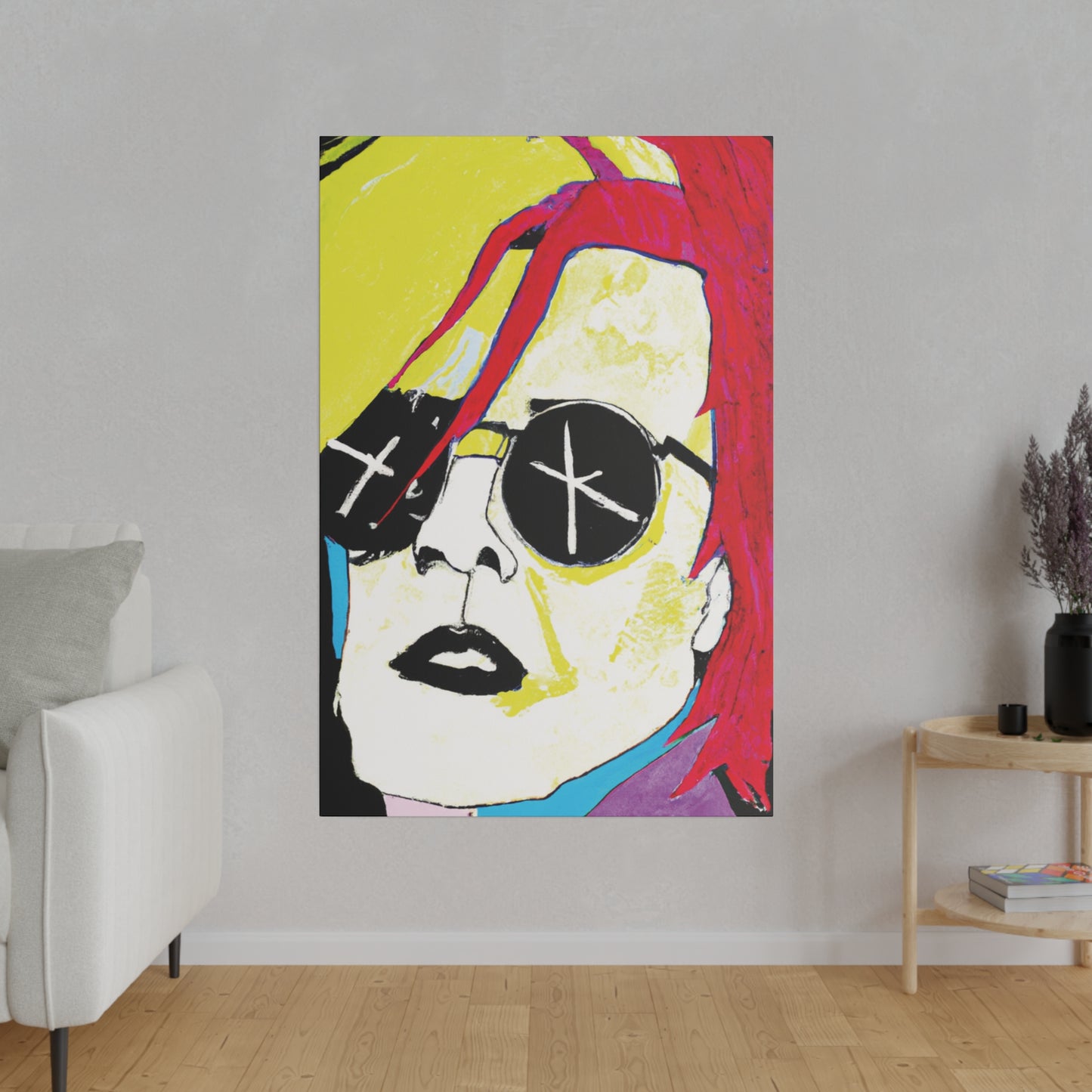 4152P - Rockstar Painting Print | Face | Abstract | Poster | Home Decor | Wall Art | Music Art | Canvas