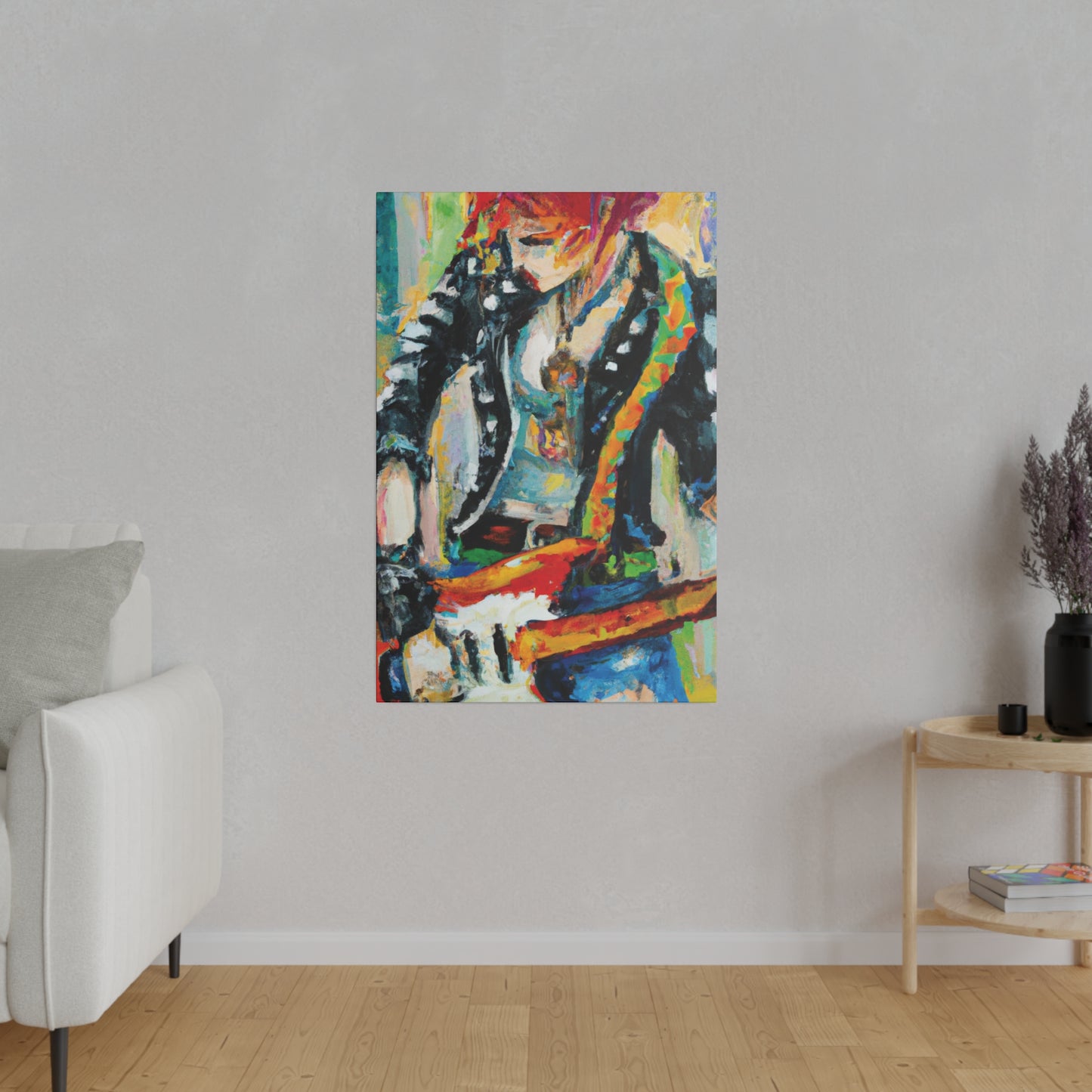 7581U - Rockstar Oil Painting Style Print | Poster | Home Decor | Wall Art | Music Art | Canvas