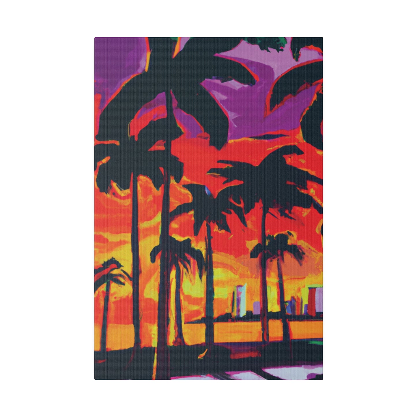 3128K - Miami Beach Sunset Painting Print | Miami | Beach | Sunset | Poster | Home Decor | Wall Art | Canvas