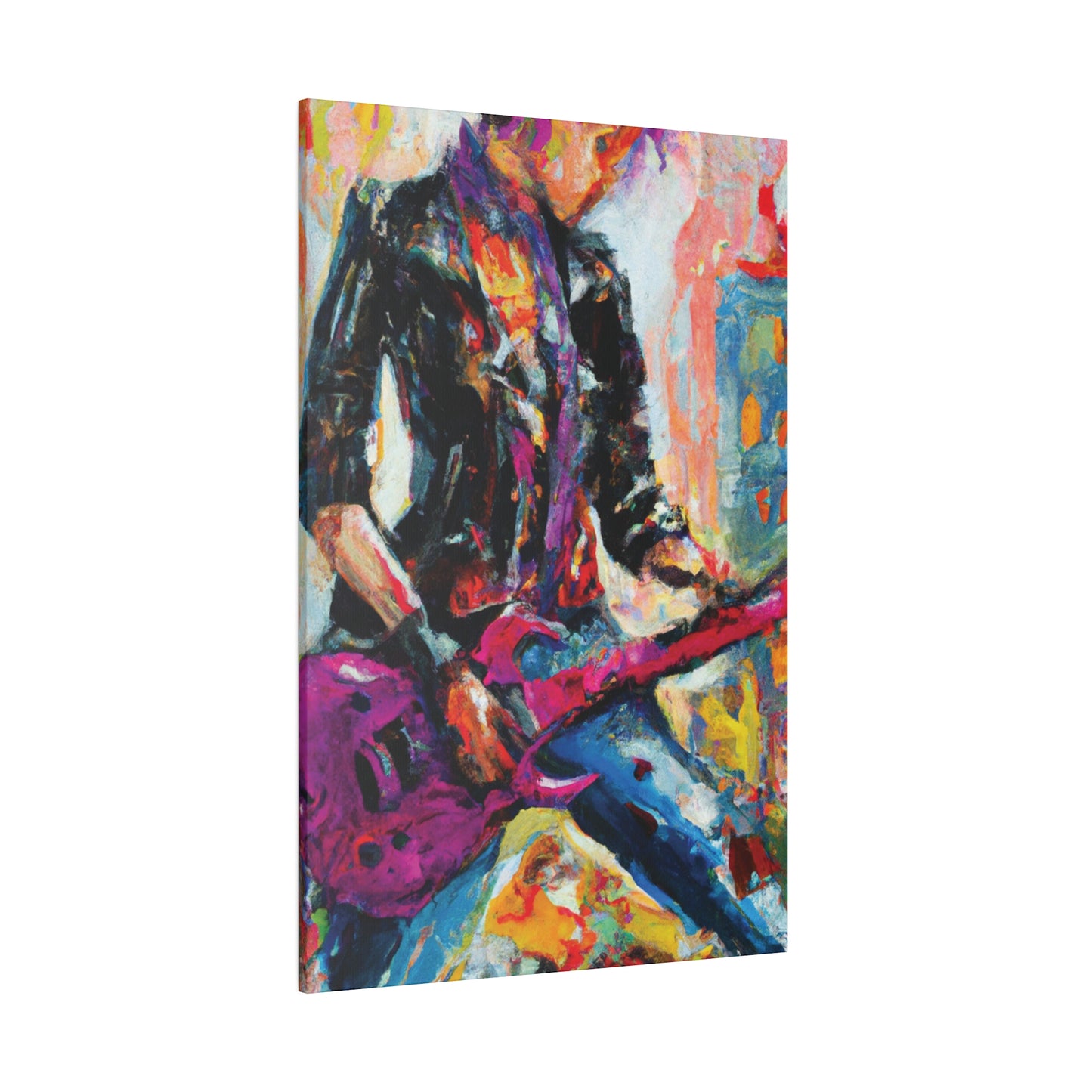 9175L - Rockstar Oil Painting Style Print | Poster | Home Decor | Wall Art | Music Art | Canvas