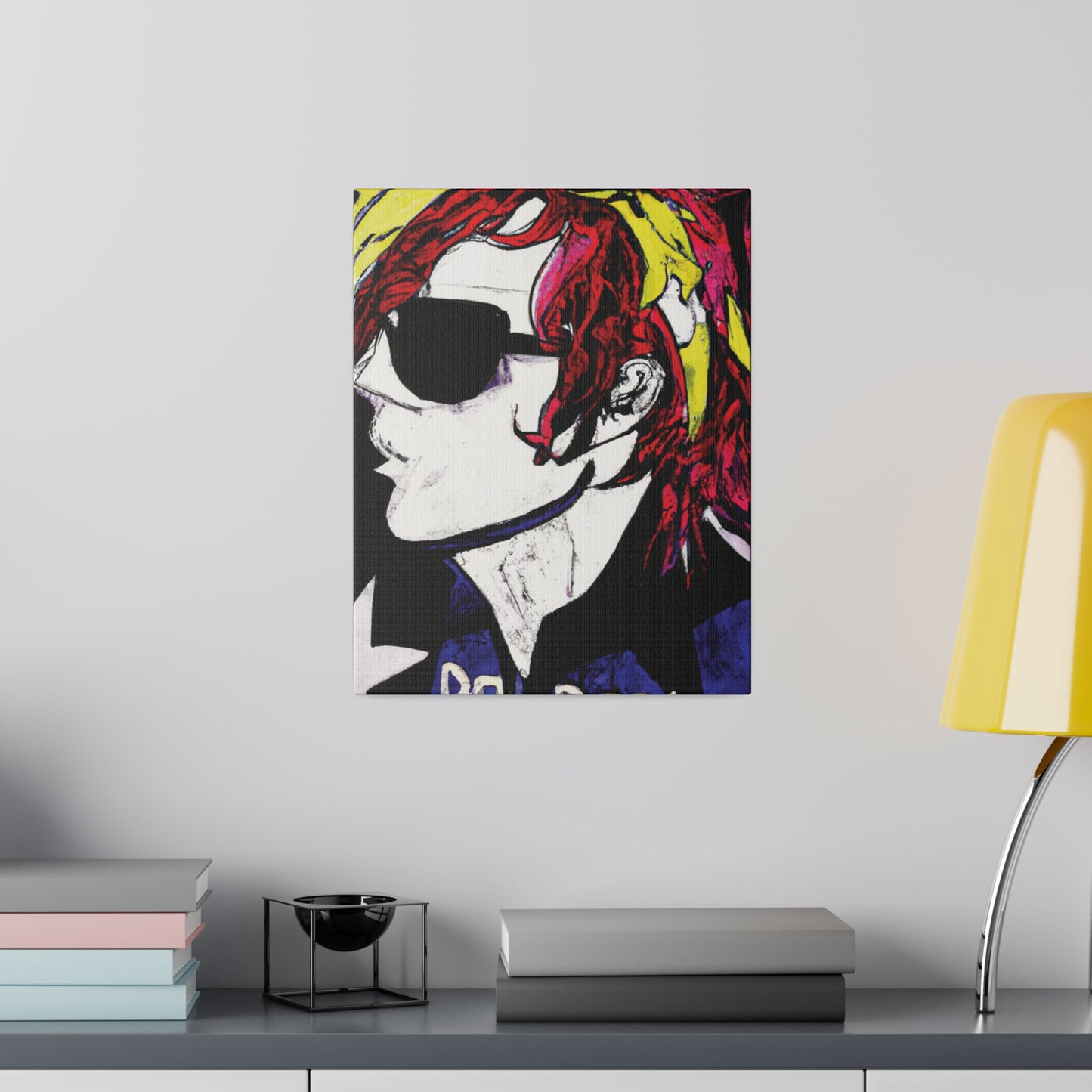 7561C - Rockstar Painting Print | Face | Abstract | Poster | Home Decor | Wall Art | Music Art | Canvas