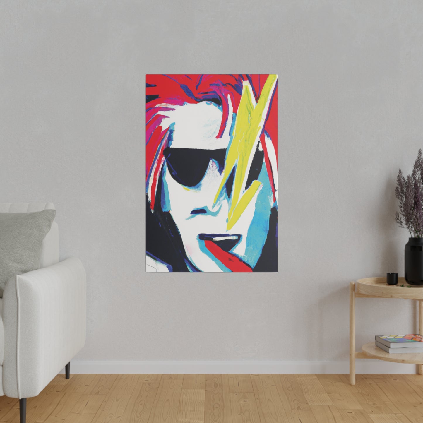 6481K - Rockstar Painting Print | Face | Abstract | Poster | Home Decor | Wall Art | Music Art | Canvas